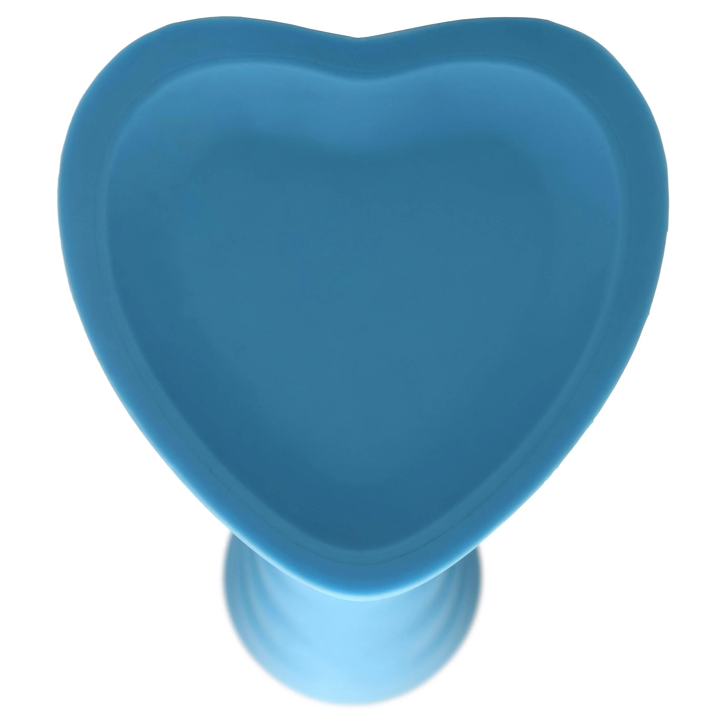 Ribbed Silicone Blue Dildo - Image 3