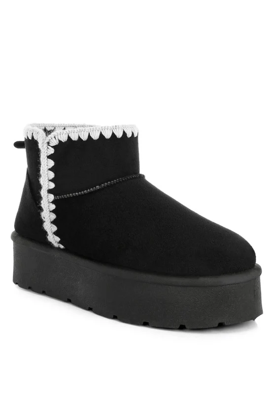 Rochas Scalloped Detail Snow Boots - Image 4