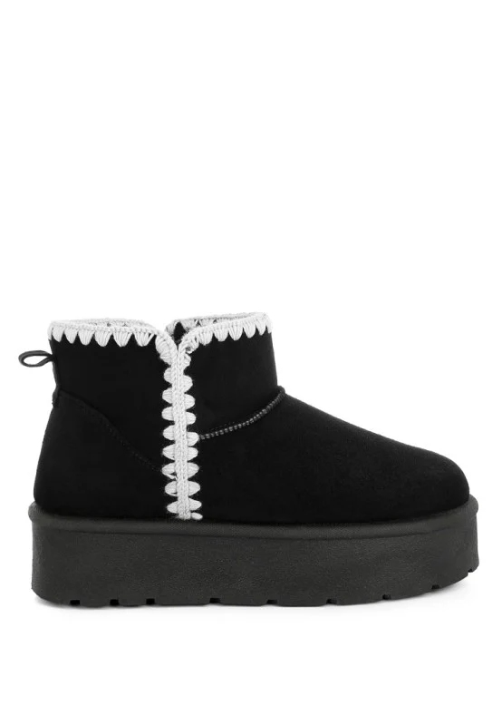 Rochas Scalloped Detail Snow Boots - Image 5