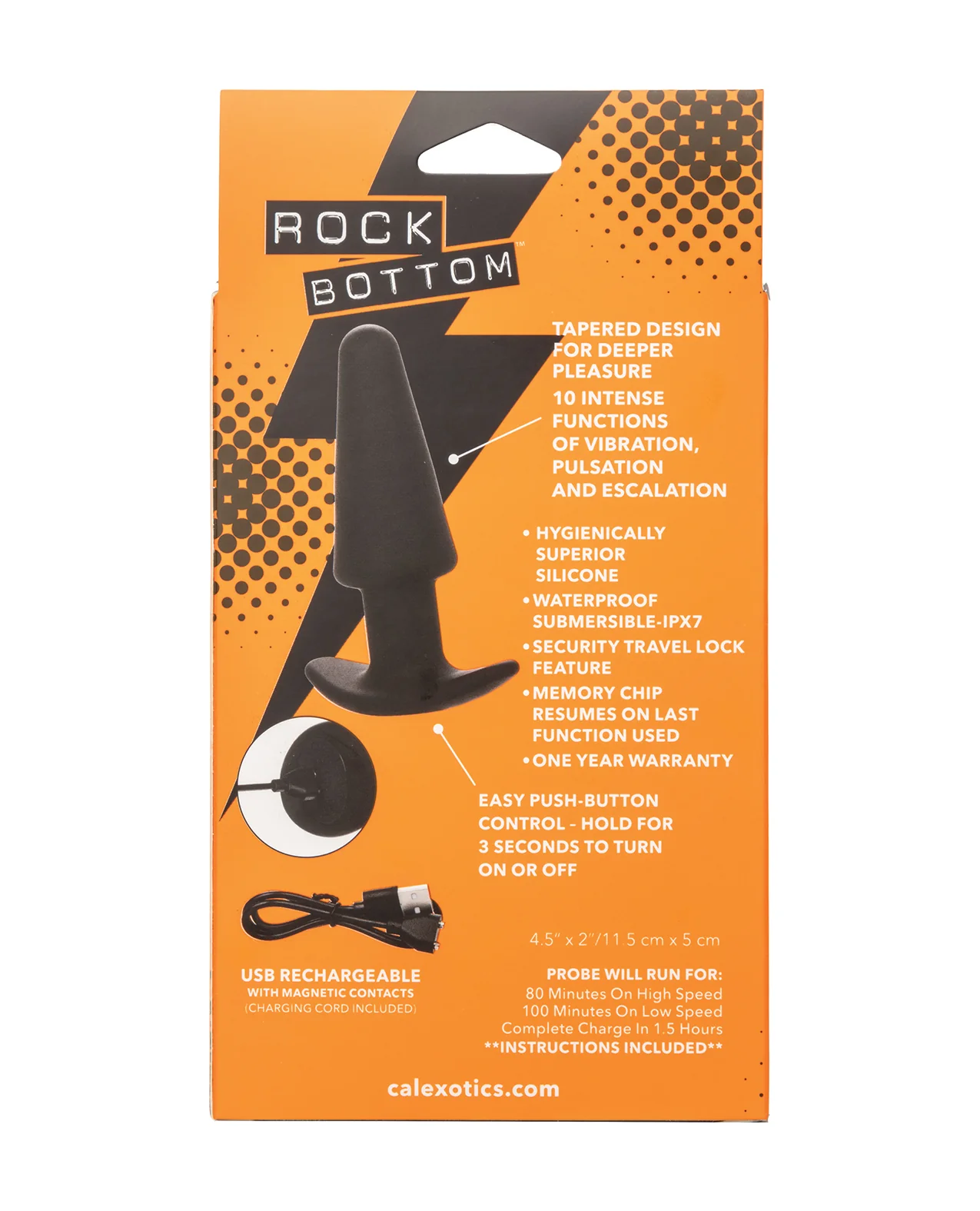 Rock Bottom Tapered Anal Probe - Black - Image 4