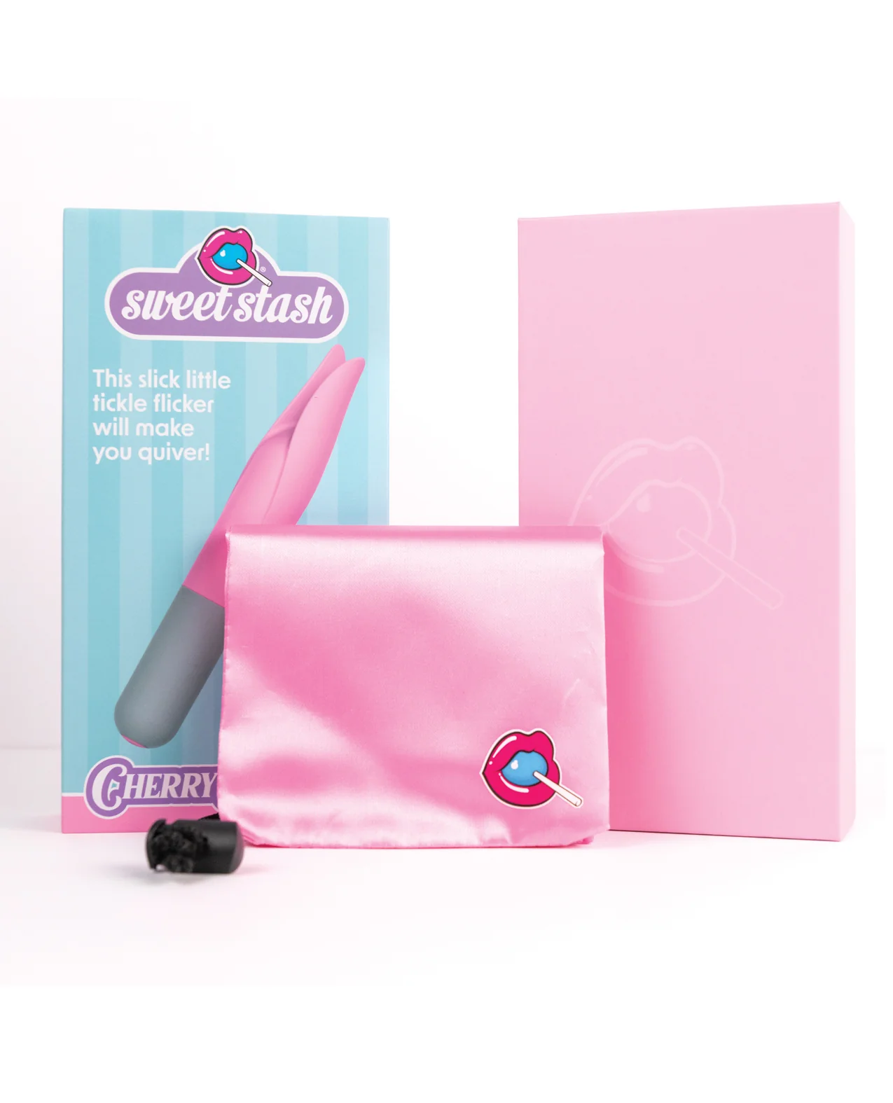 Rock Candy Cherry Flicker Clit Tickler - Pink/Grey - Image 3
