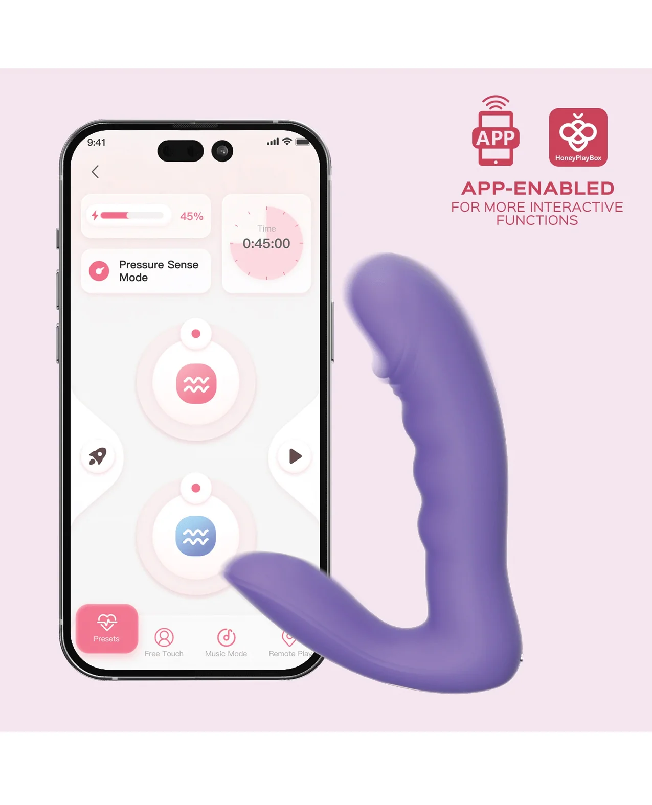 RORA App-Controlled Rotating G-Spot Vibrator & Clitoral Stimulator - Purple - Image 3