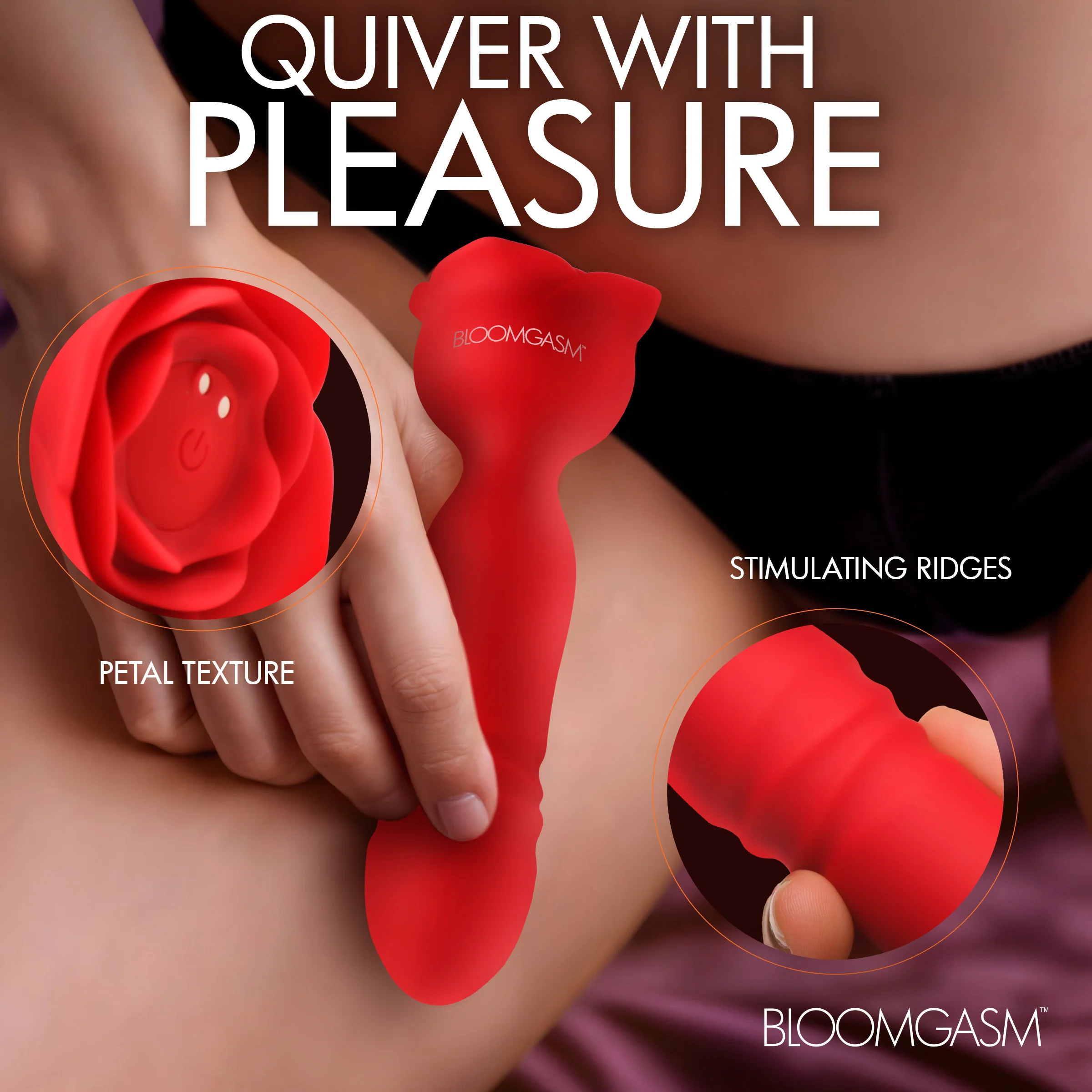 Rose Delight Silicone Thrusting Vibrator - Image 6