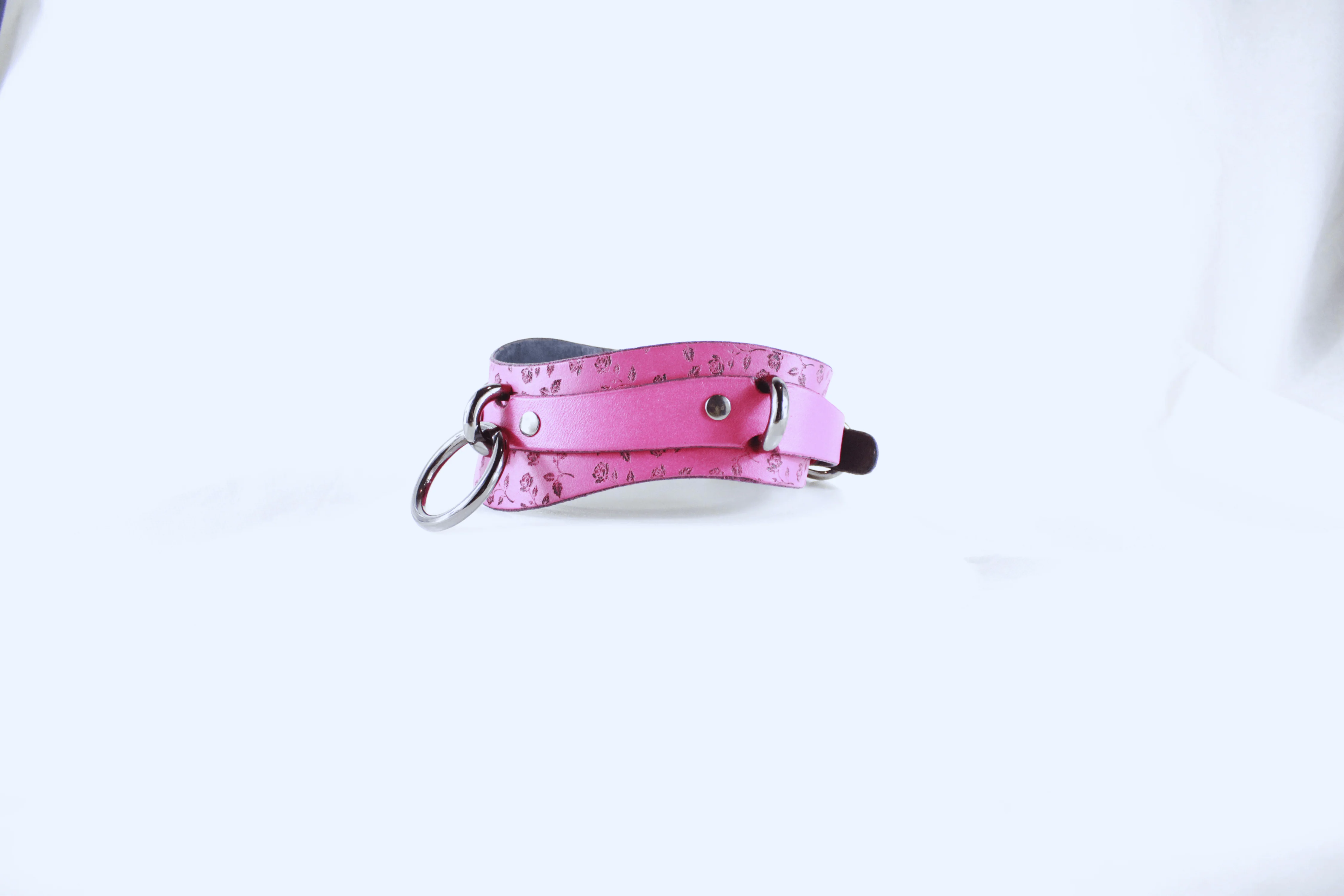 Rose Leather Submissive Collar – Discreet Day Collar for Sub Jewelry - Image 2