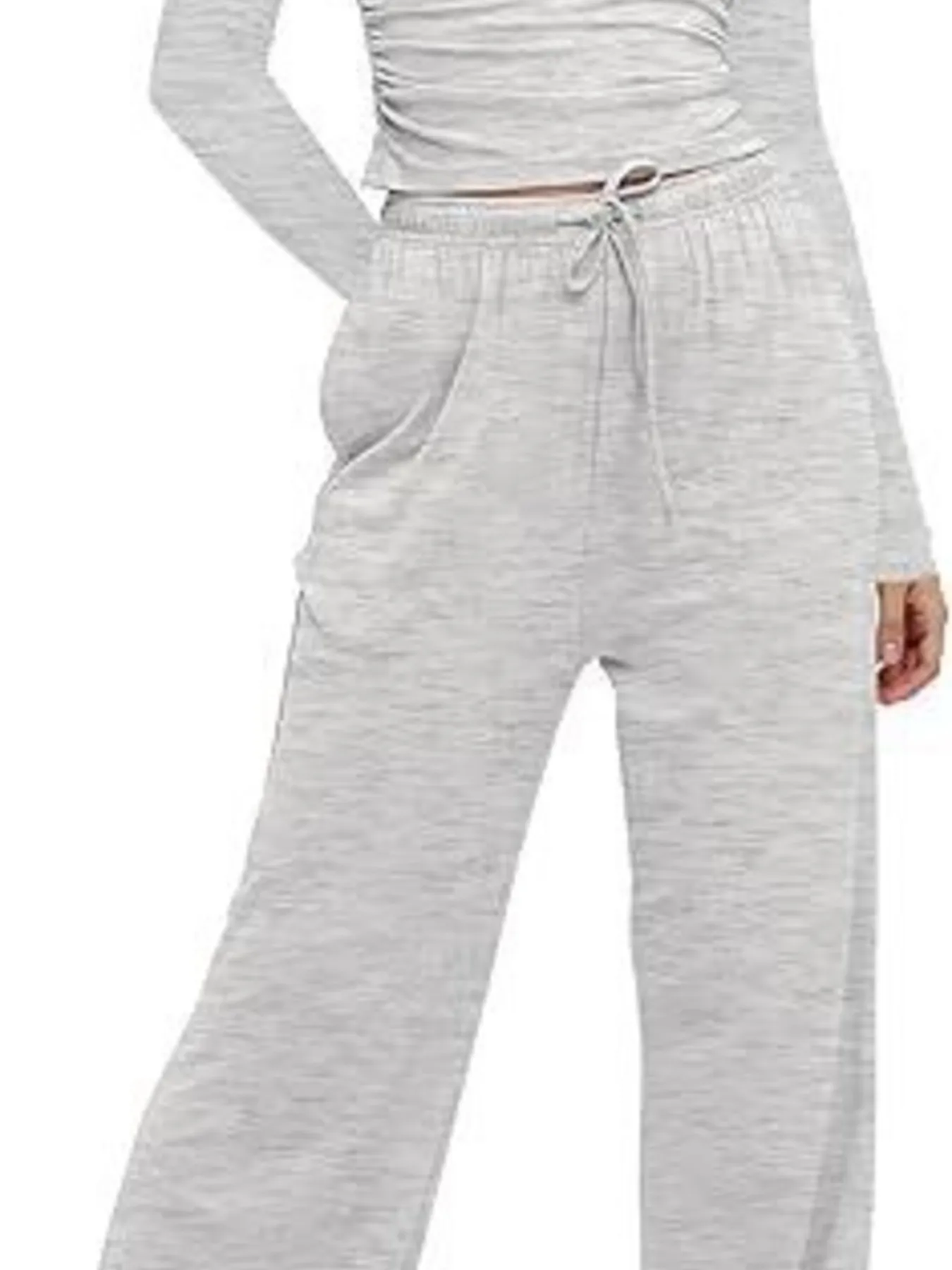 Round Neck Long Sleeve Top and Pants Set - Image 26