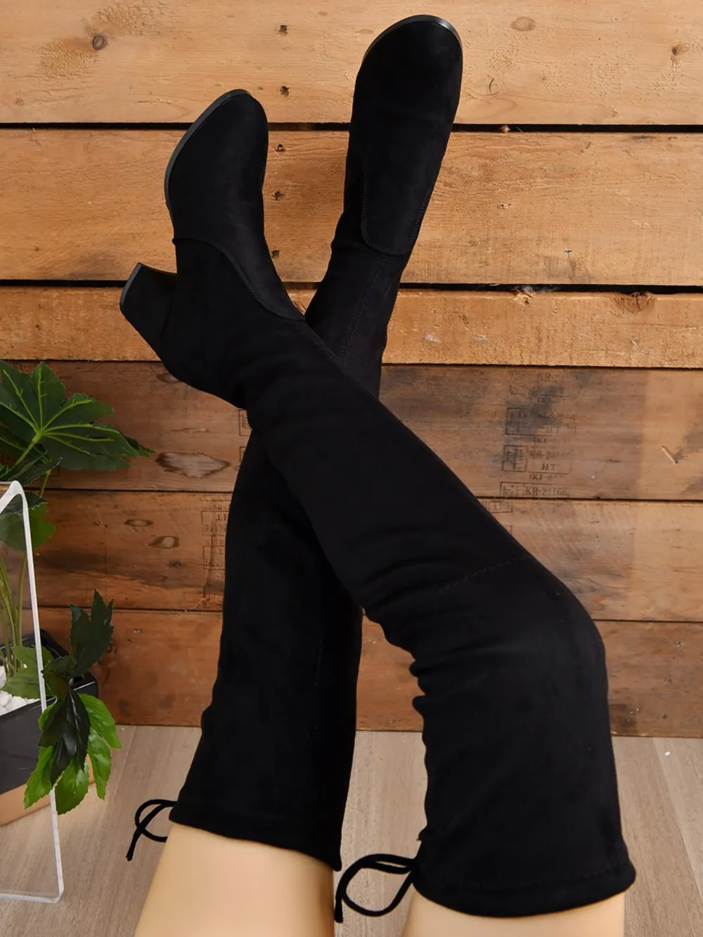 Round Toe Block Heel Boots - Image 3