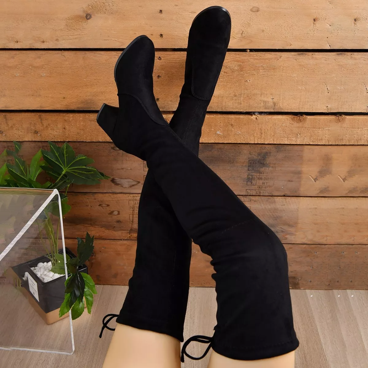 Round Toe Block Heels Boots - Image 2