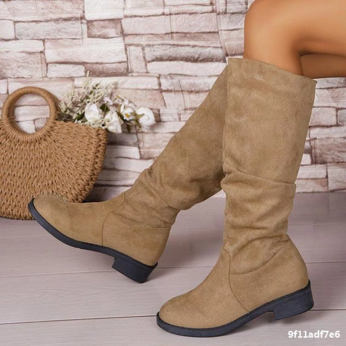 Round Toe Block Heels Boots - Image 5