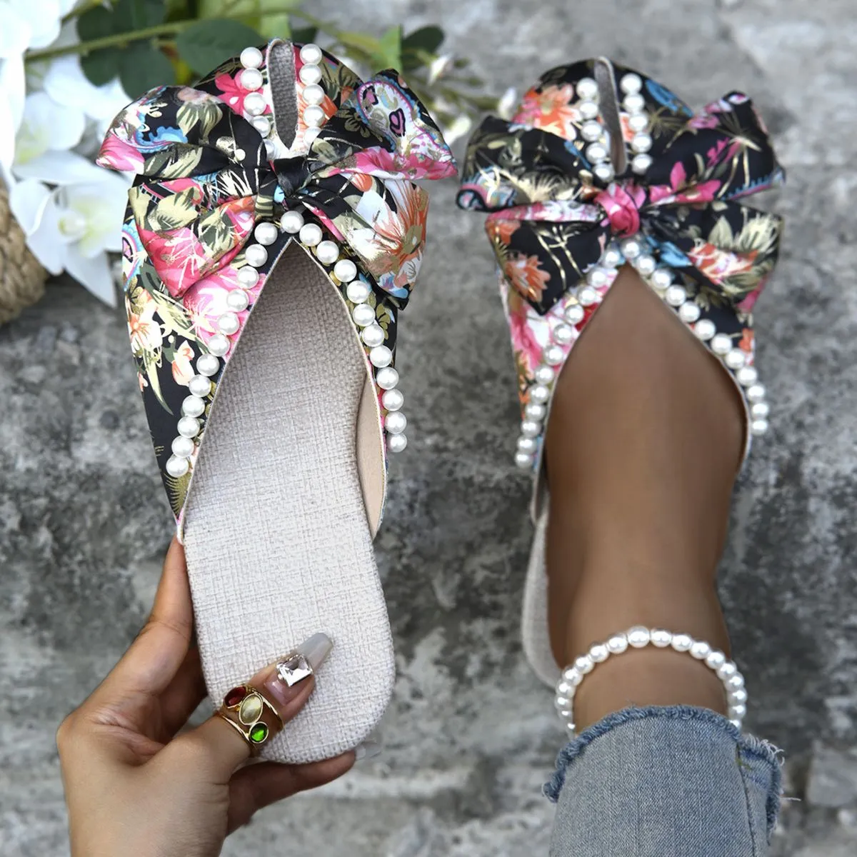 Round Toe Flats Sandals - Image 2