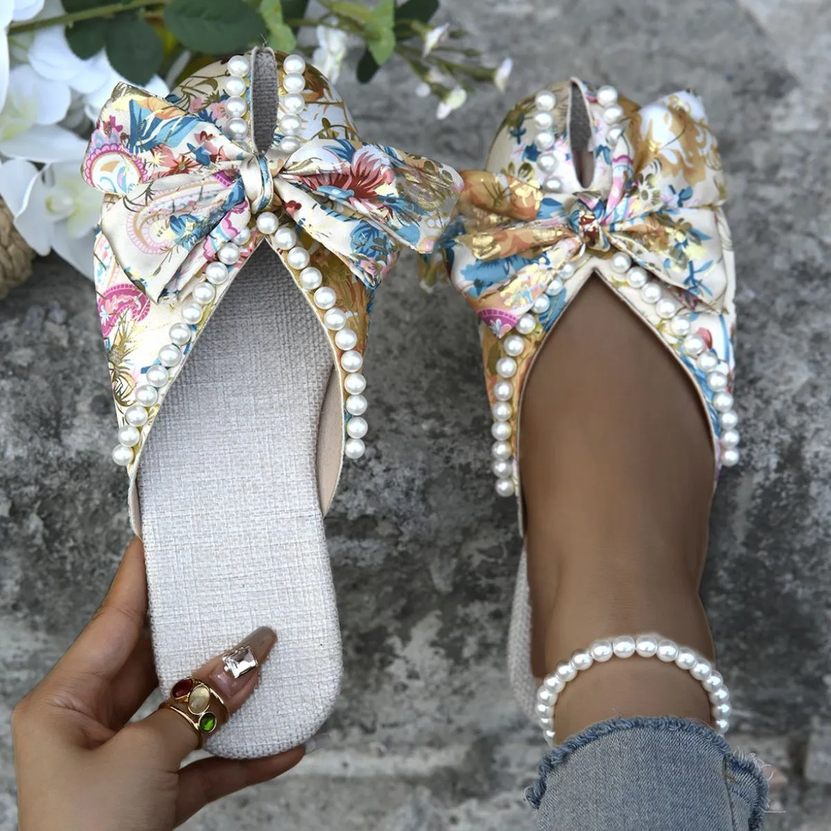 Round Toe Flats Sandals - Image 3