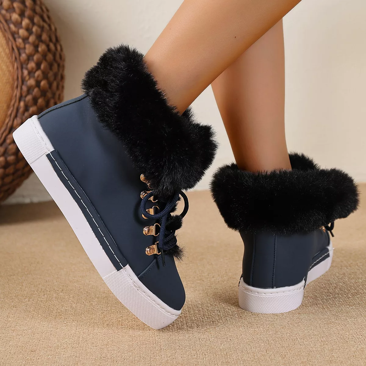 Round Toe Platform Boots - Image 10