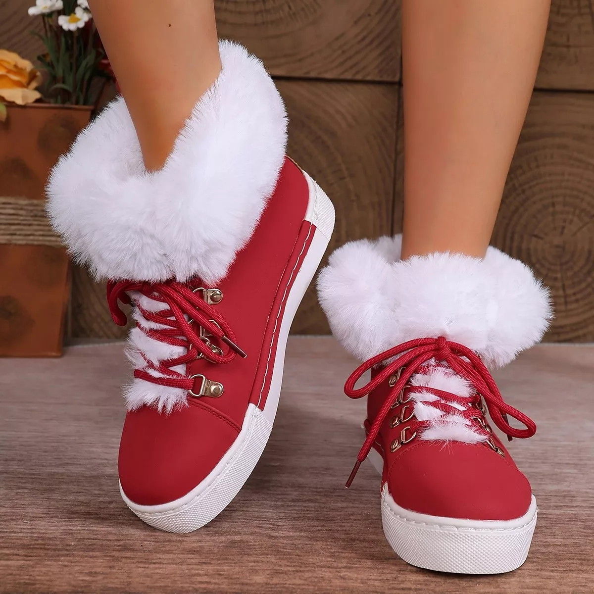 Round Toe Platform Boots - Image 14