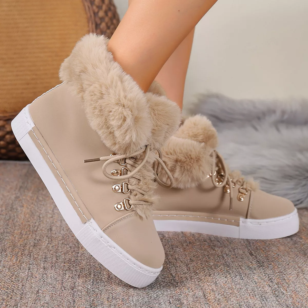 Round Toe Platform Boots - Image 2