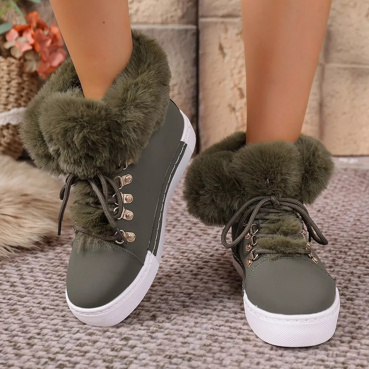 Round Toe Platform Boots - Image 5