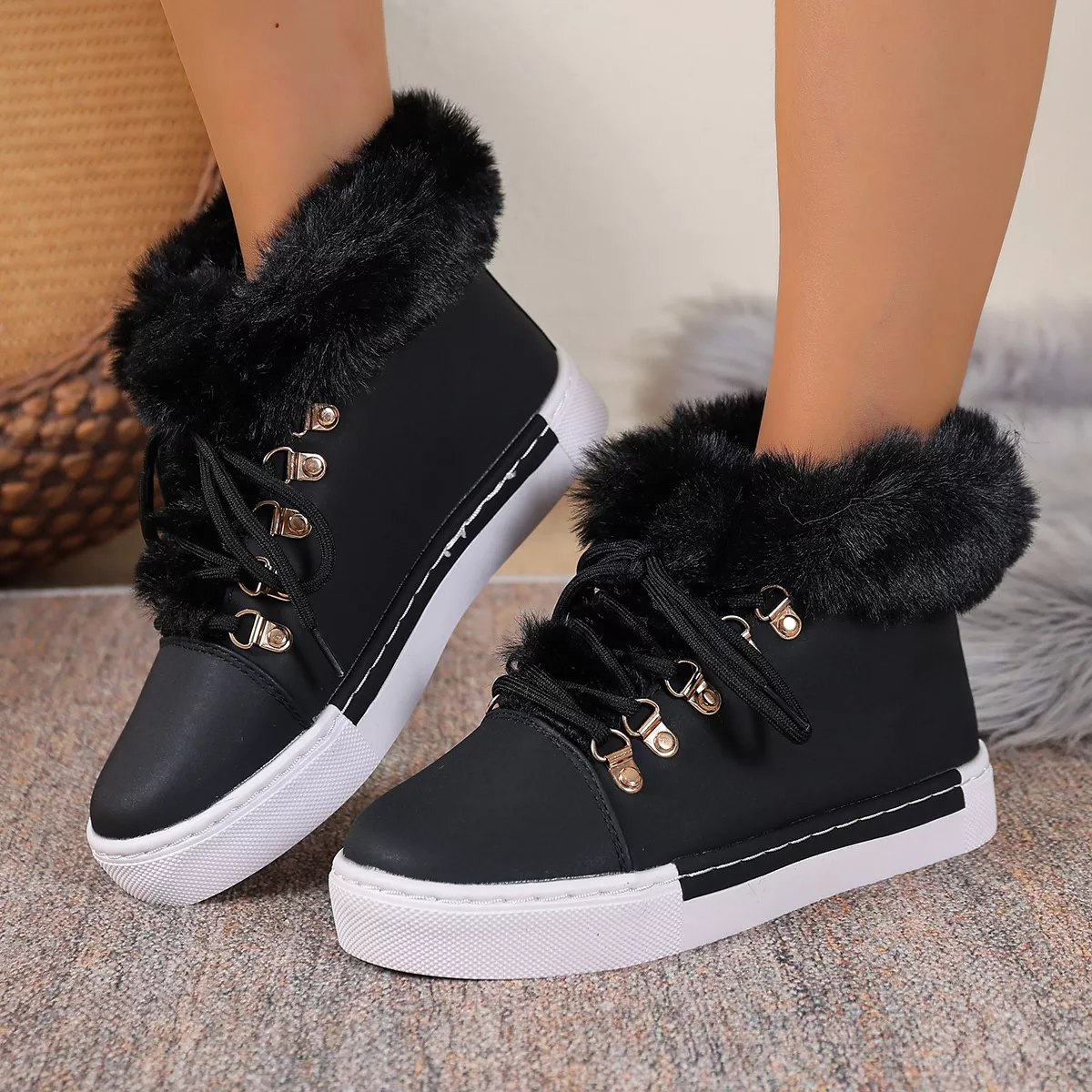 Round Toe Platform Boots - Image 6