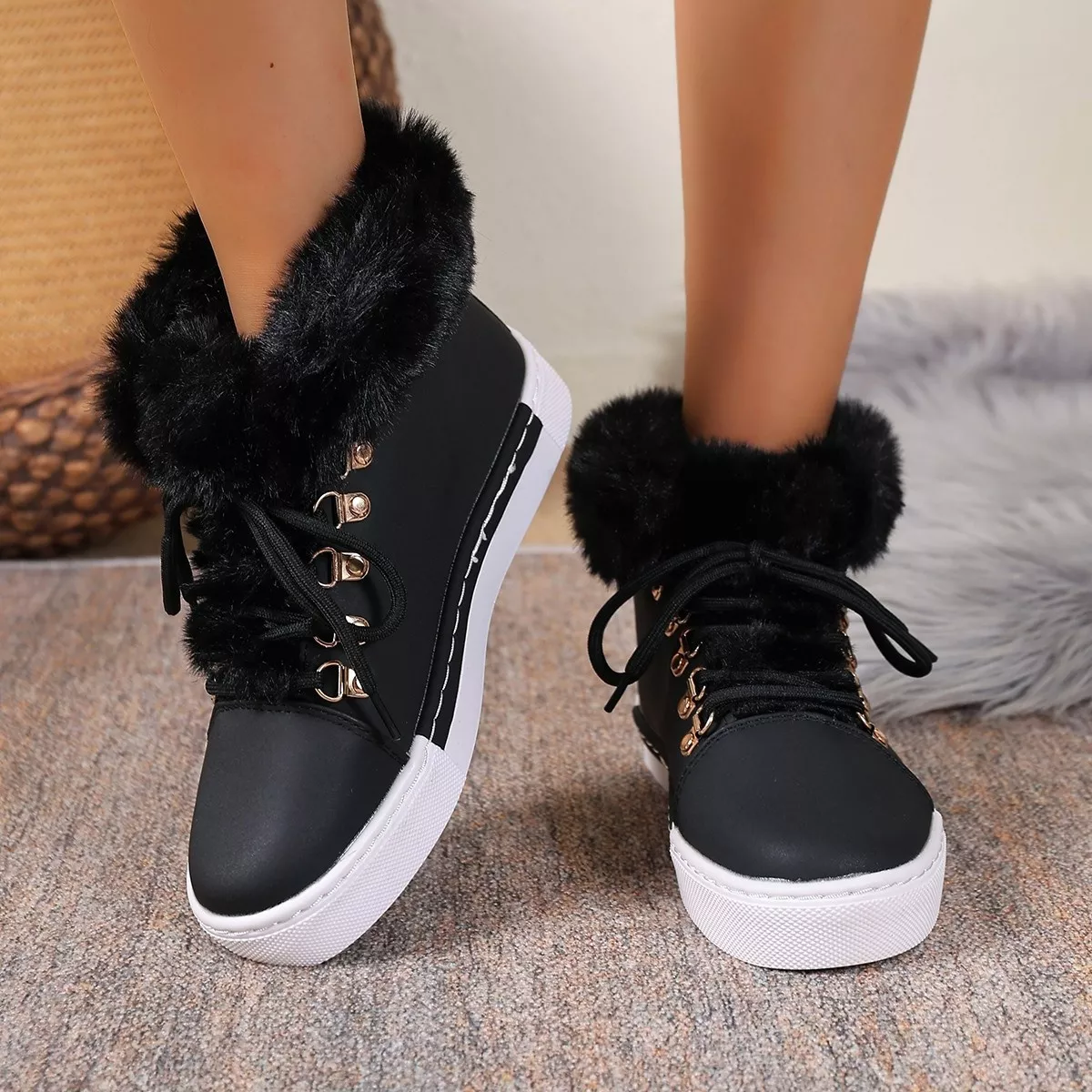 Round Toe Platform Boots - Image 7