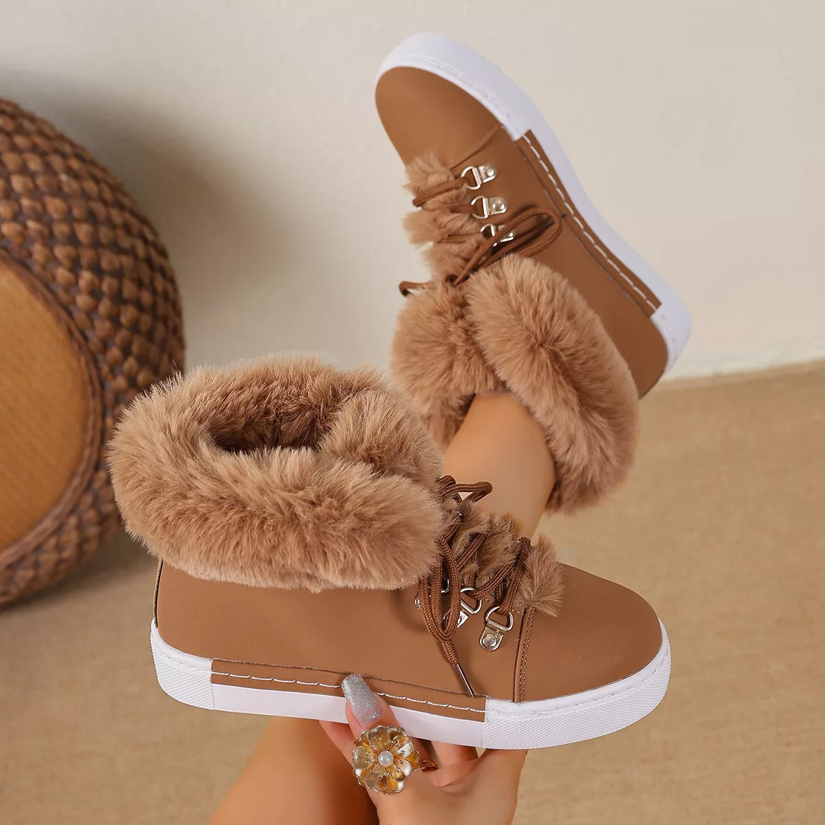 Round Toe Platform Boots - Image 8