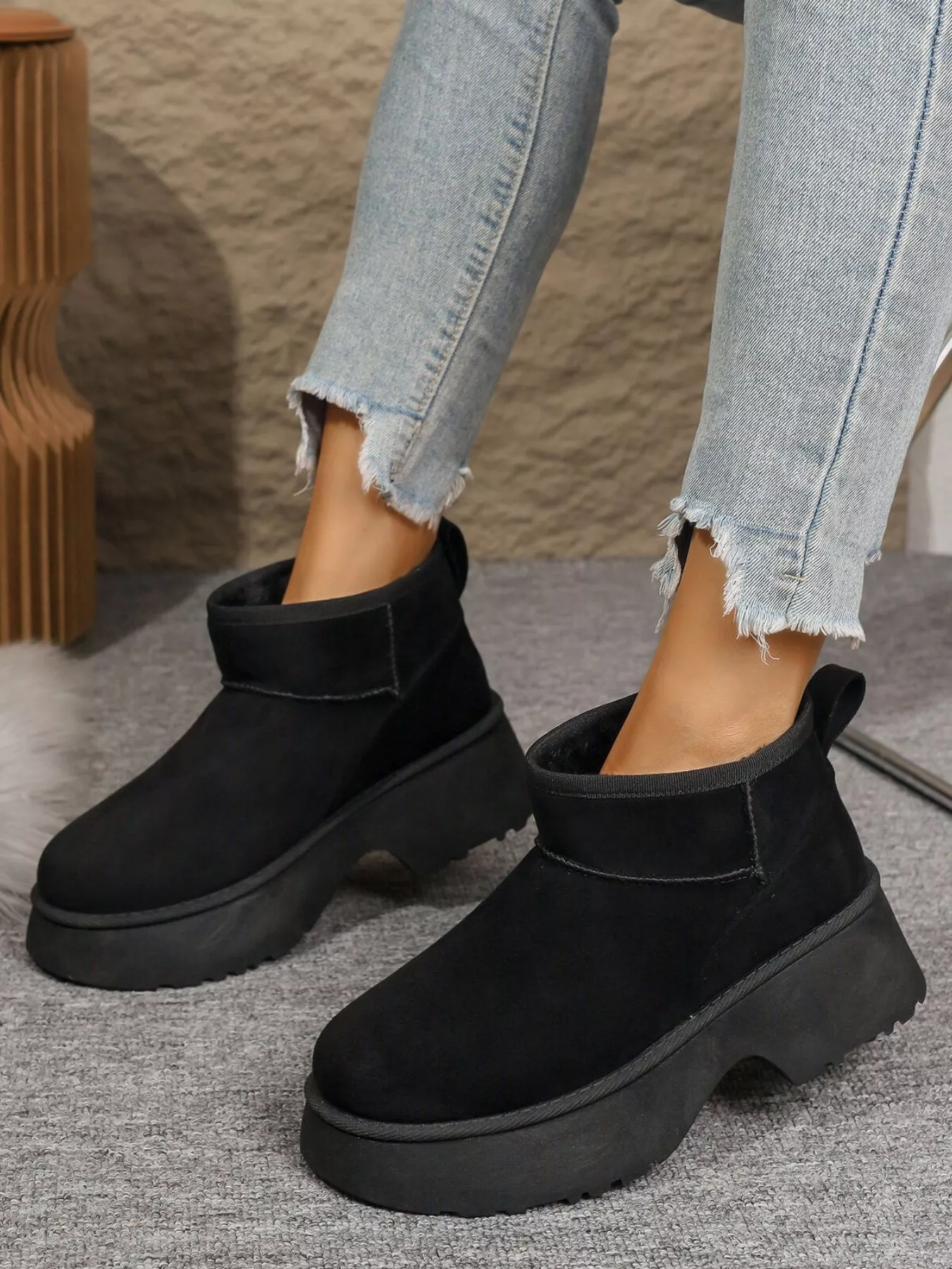 Round Toe Platform Boots - Image 3