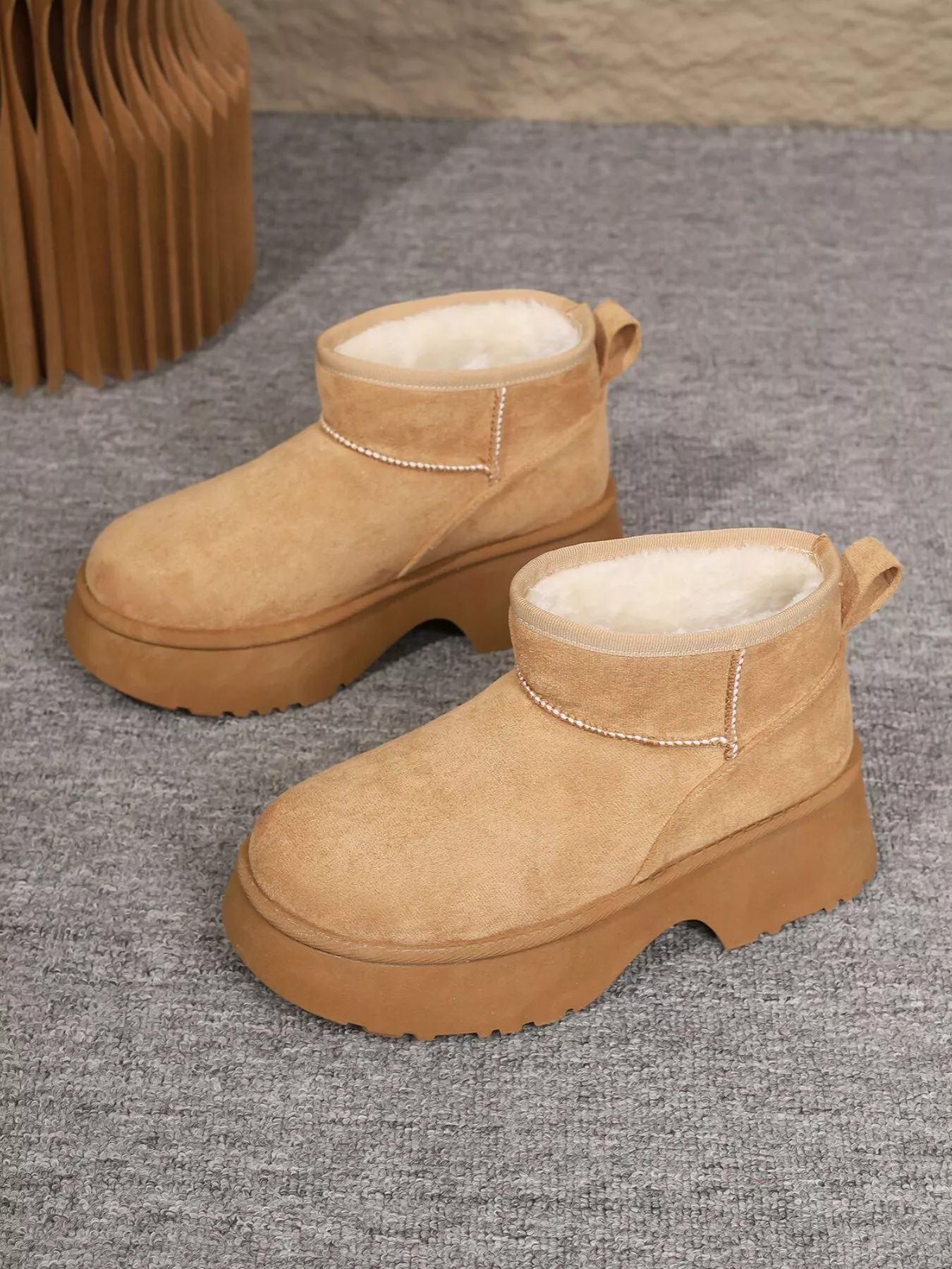 Round Toe Platform Boots - Image 4