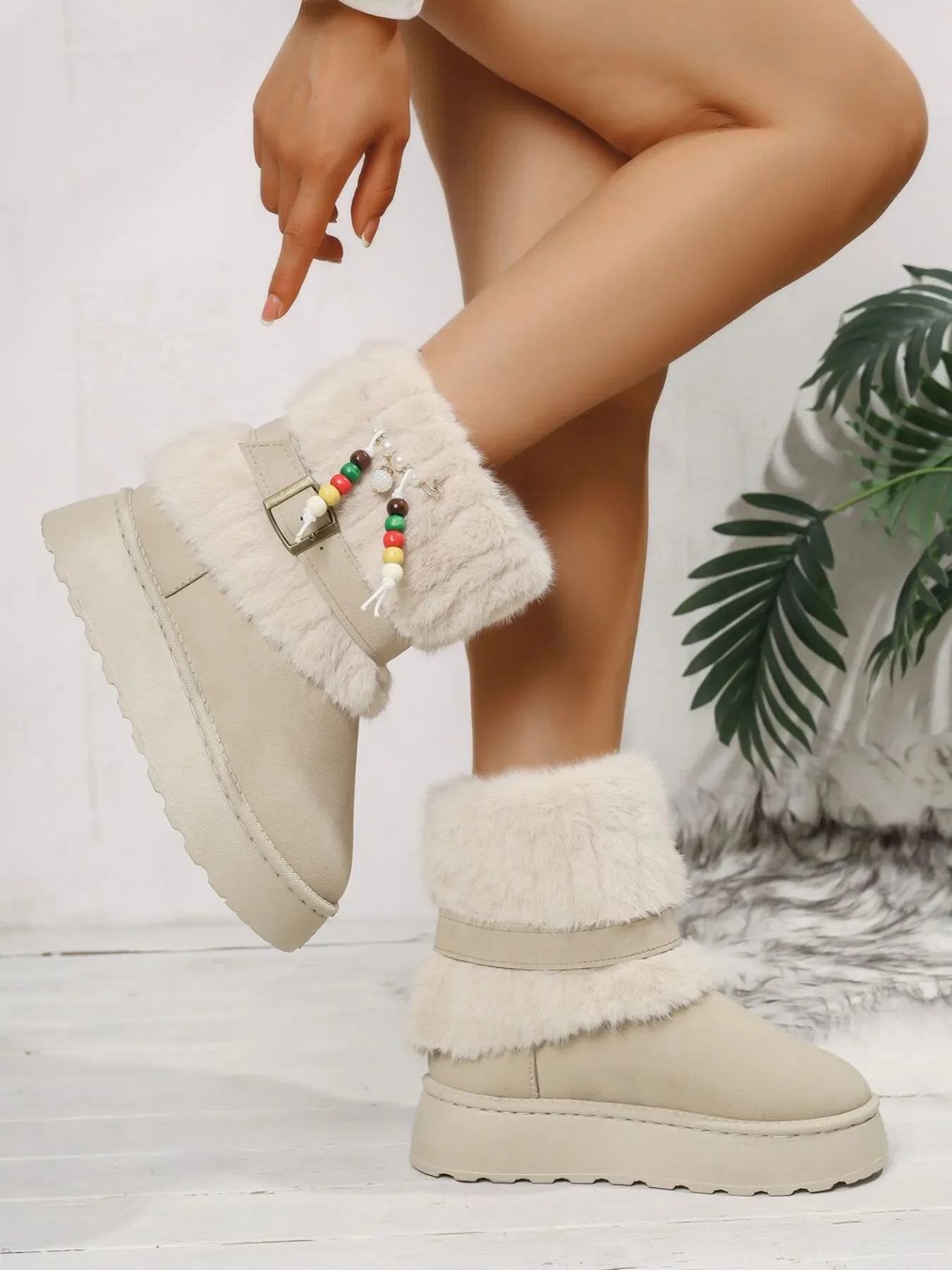 Round Toe Platform Boots - Image 4