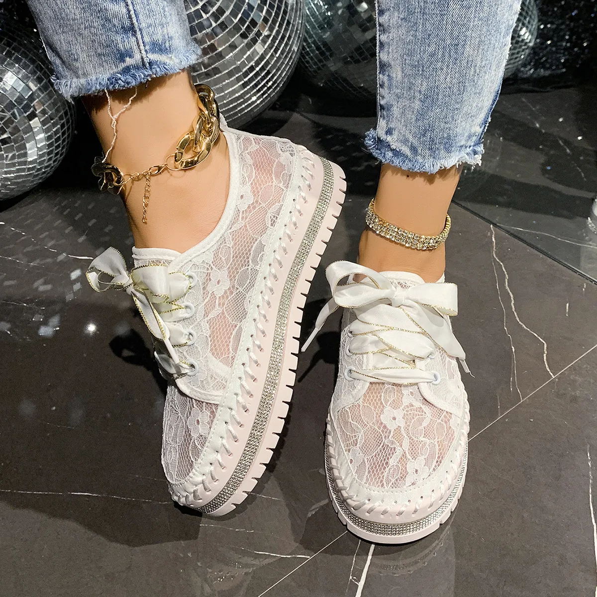 Round Toe Platform Loafers - Image 6