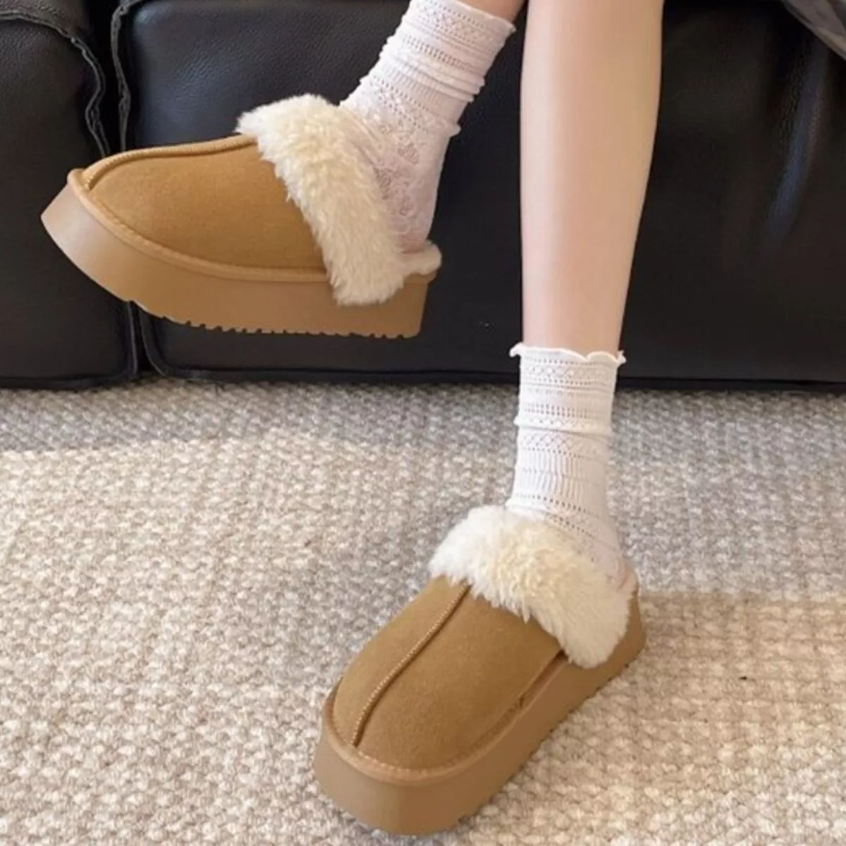 Round Toe Platform Slippers - Image 9