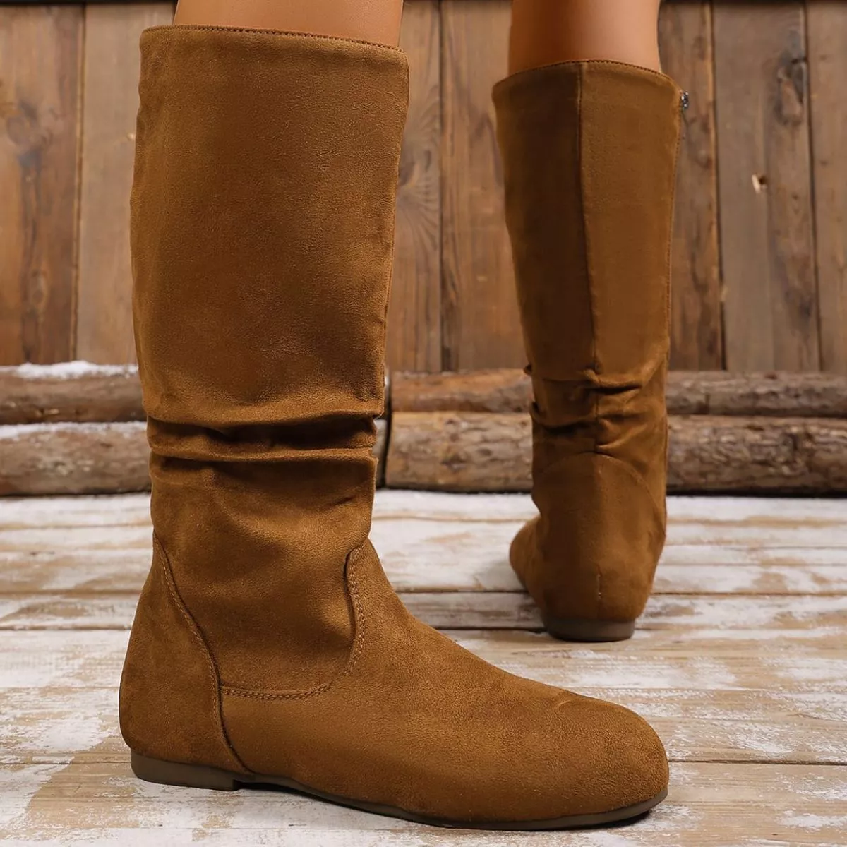 Round Toe Side Zip Boots - Image 18