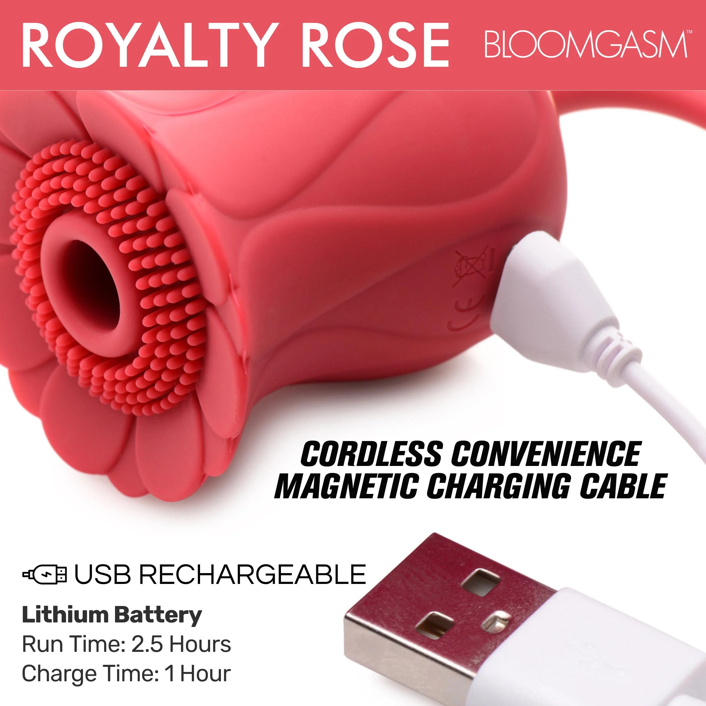 Royalty Rose Textured Suction Clit Stimulator - Image 2