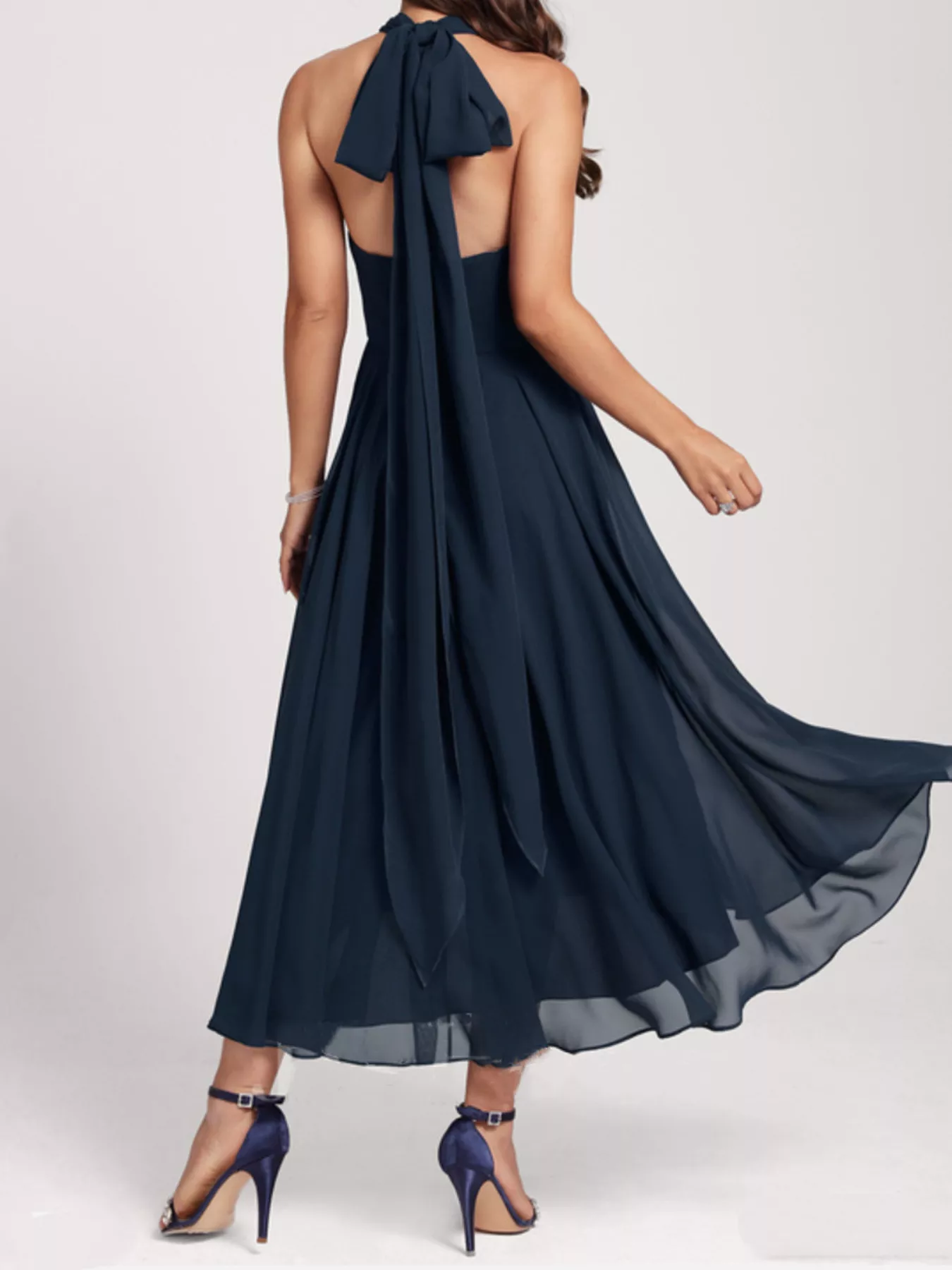 Ruched A-Line Midi Dress - Image 6