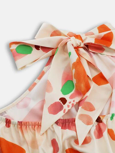 Ruched Printed Halter Neck Dress - Image 6