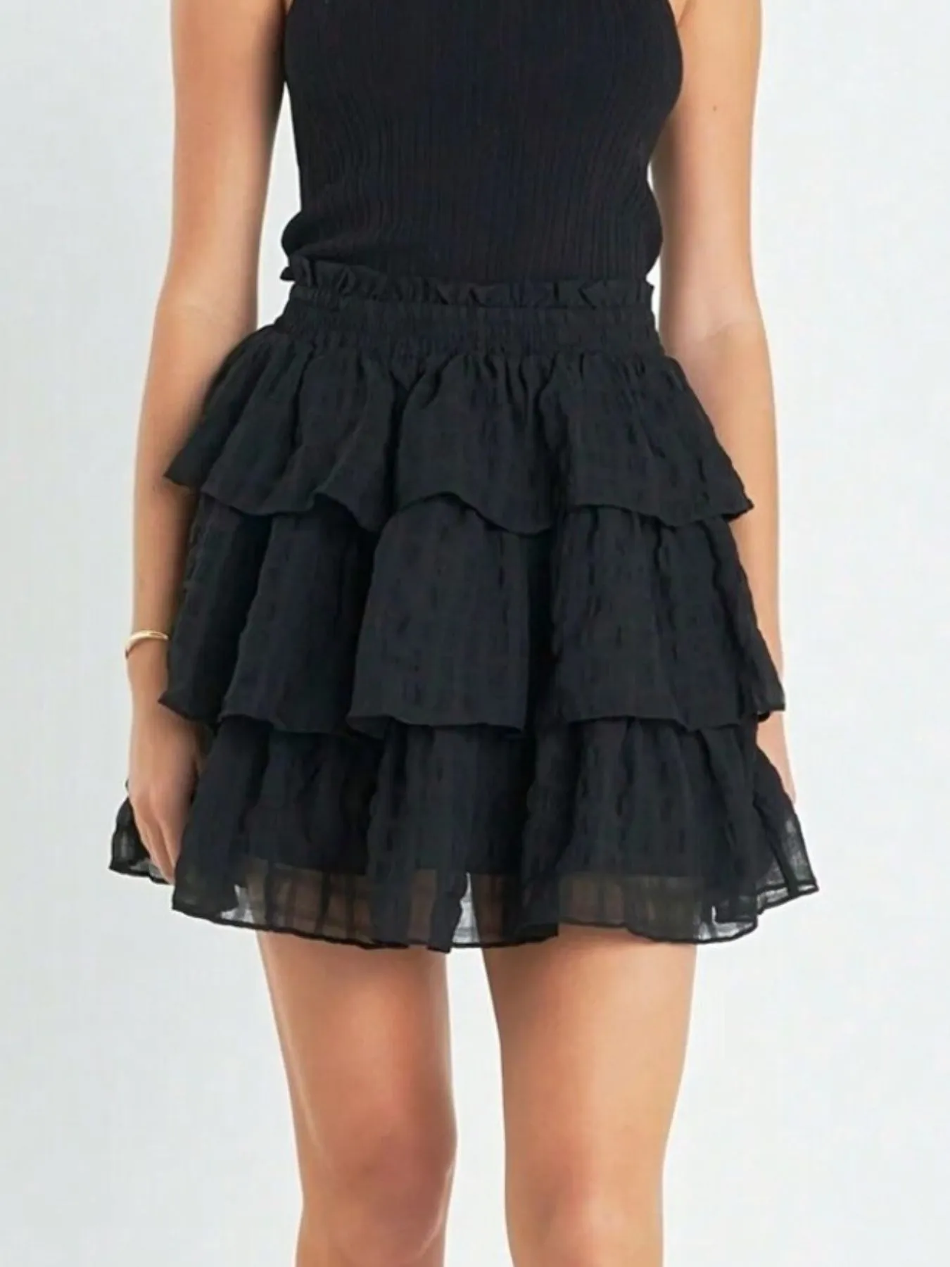Ruffle Layered Mini Skirt - Image 3