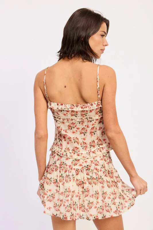 RUFFLED CAMI TOP WITH FRONT TIE - Image 14