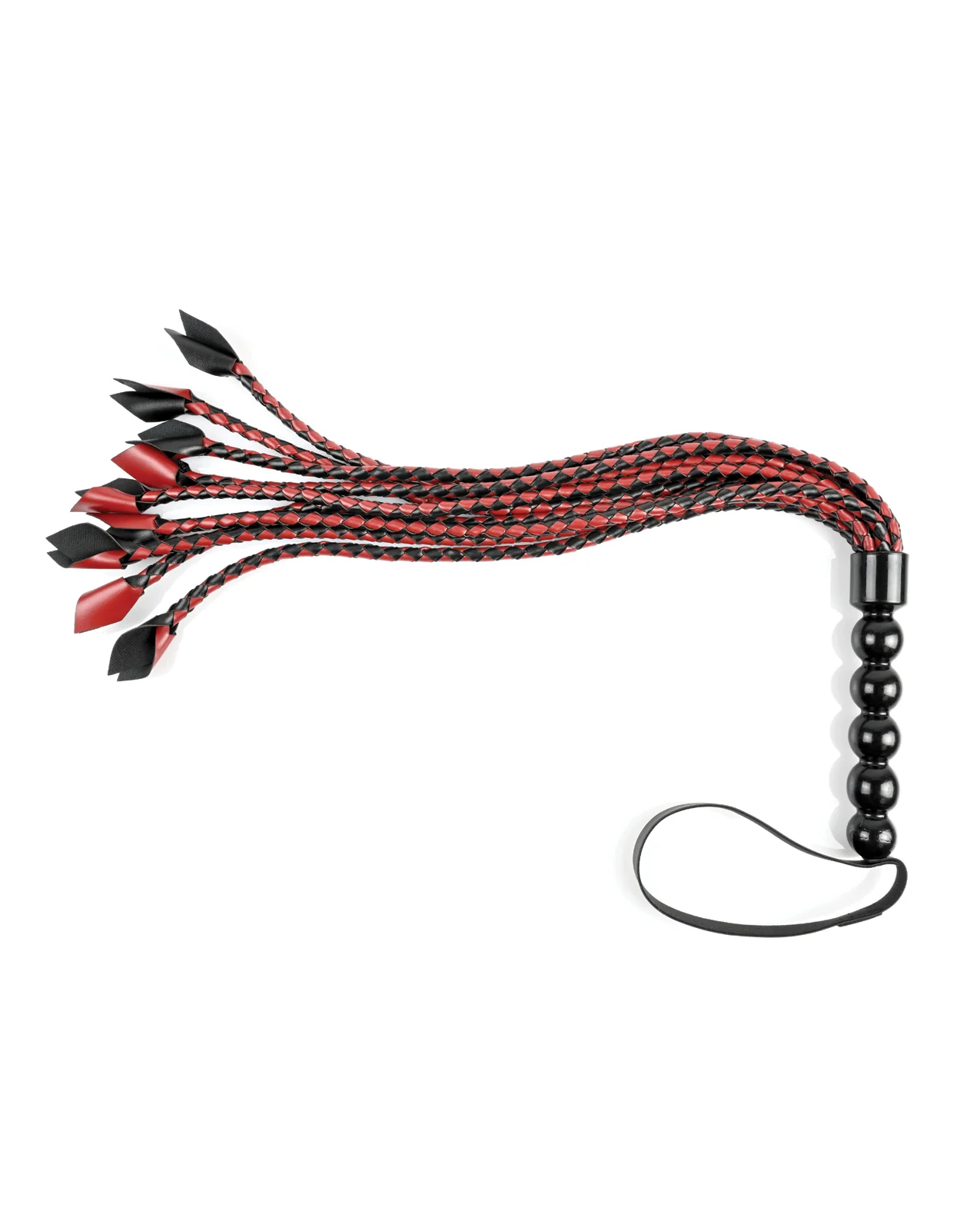 Saffron Braided Flogger - Red/Black - Image 3