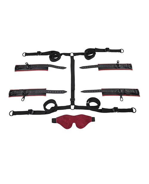 Saffron Under the Bed Adjustable Restraint System - Black and Red - Image 2