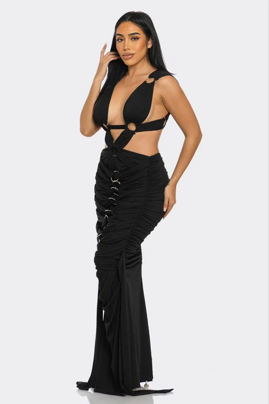 Sahara Mystique Pleated Gown - Image 3