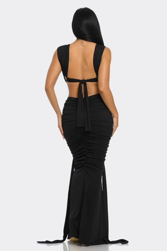 Sahara Mystique Pleated Gown - Image 5