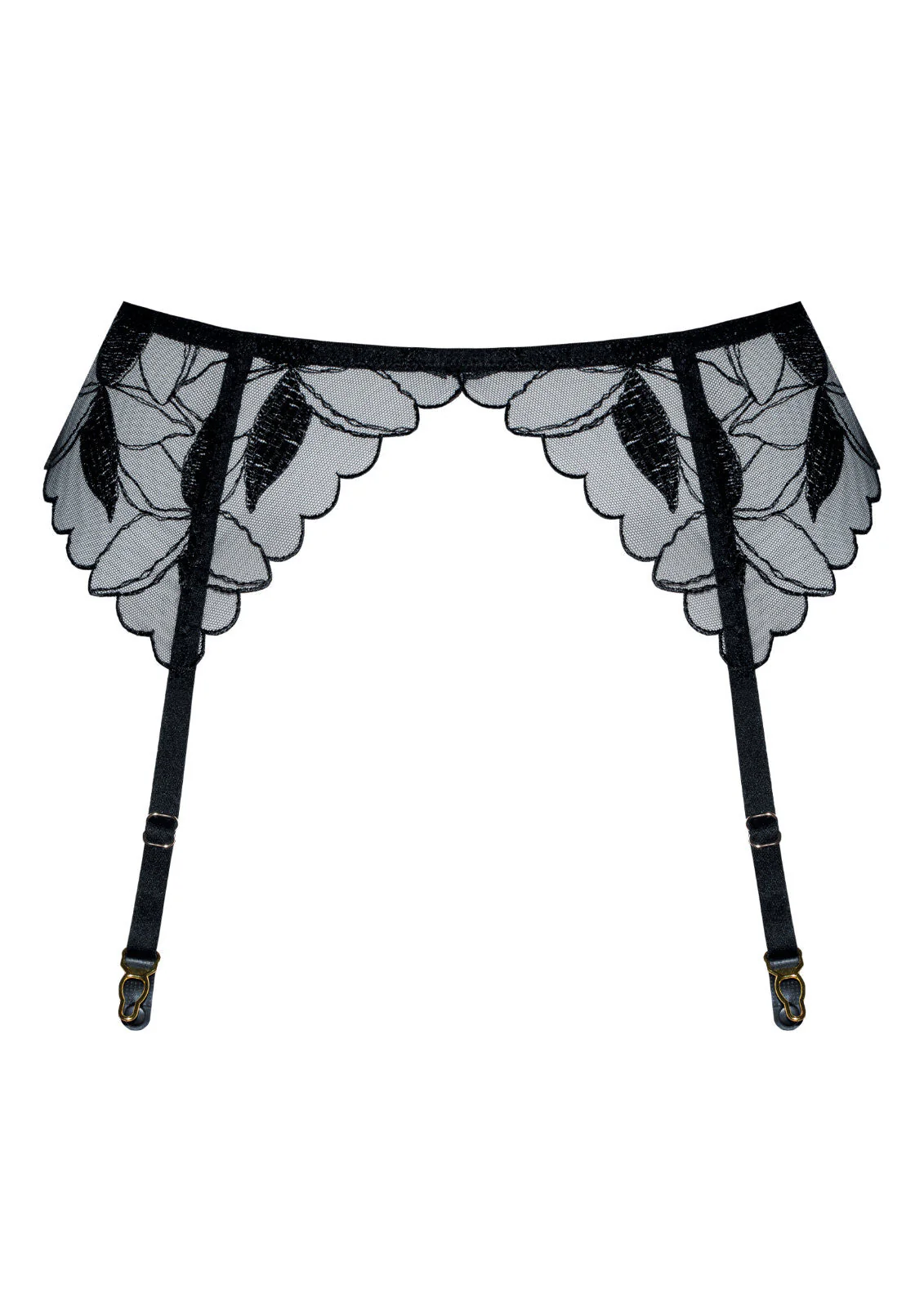 Samanta Kendall Sheer High-Waist Garter Belt - Image 5