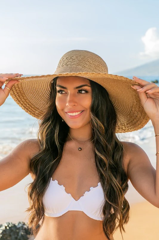 Scallop Edge Bow Accent Sunhat - Image 2