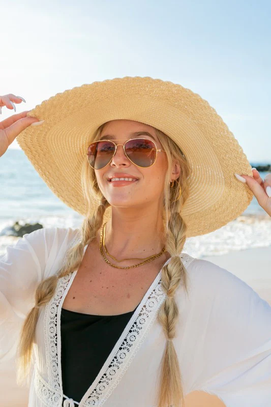 Scallop Edge Bow Accent Sunhat - Image 7