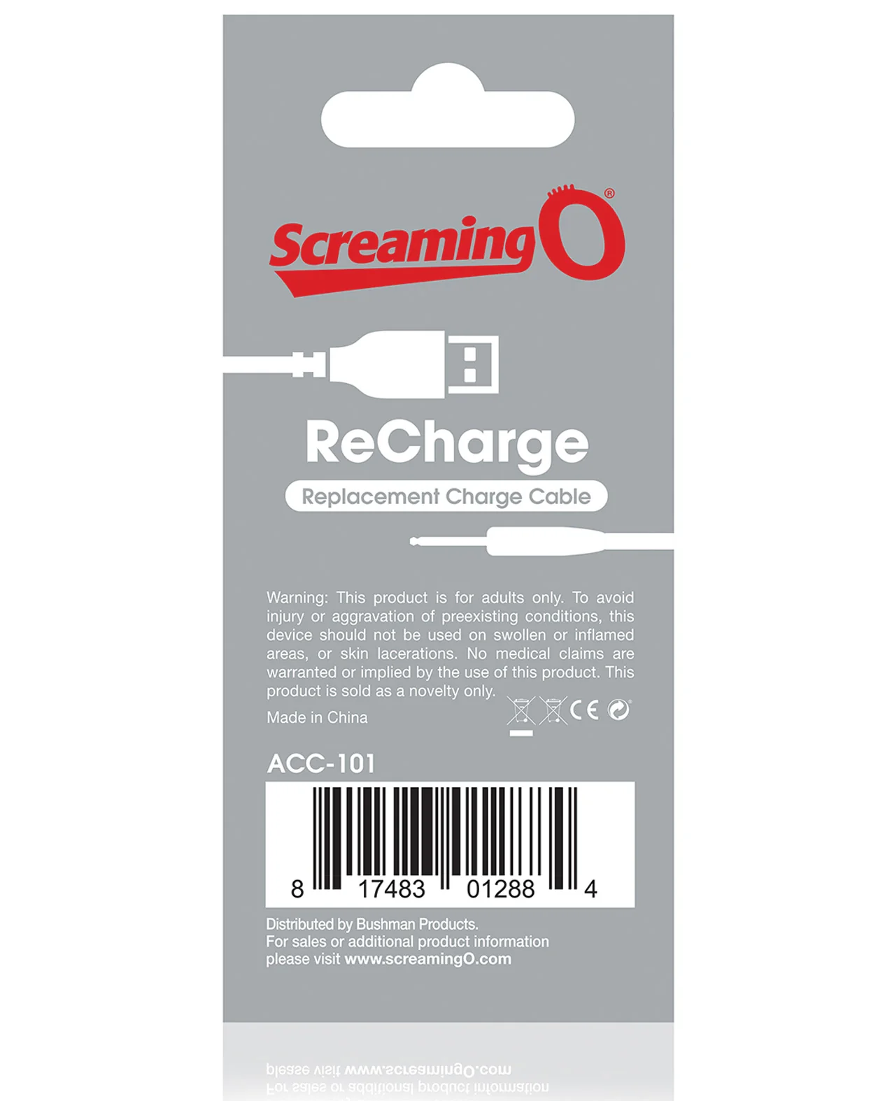 Screaming O Recharge Charging Cable - White - Image 2