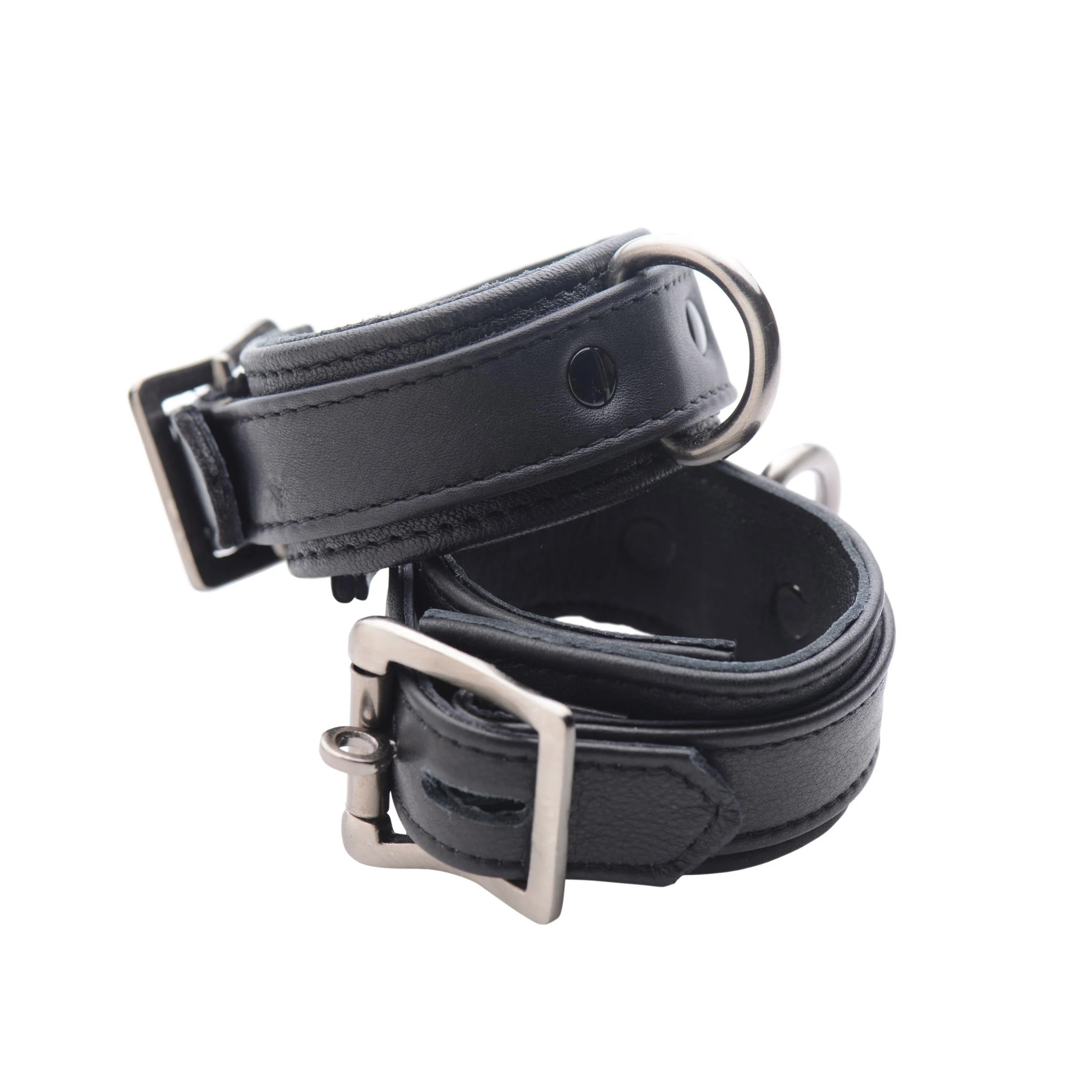 Strict Leather Luxury Locking Wrist Cuffs - Image 3