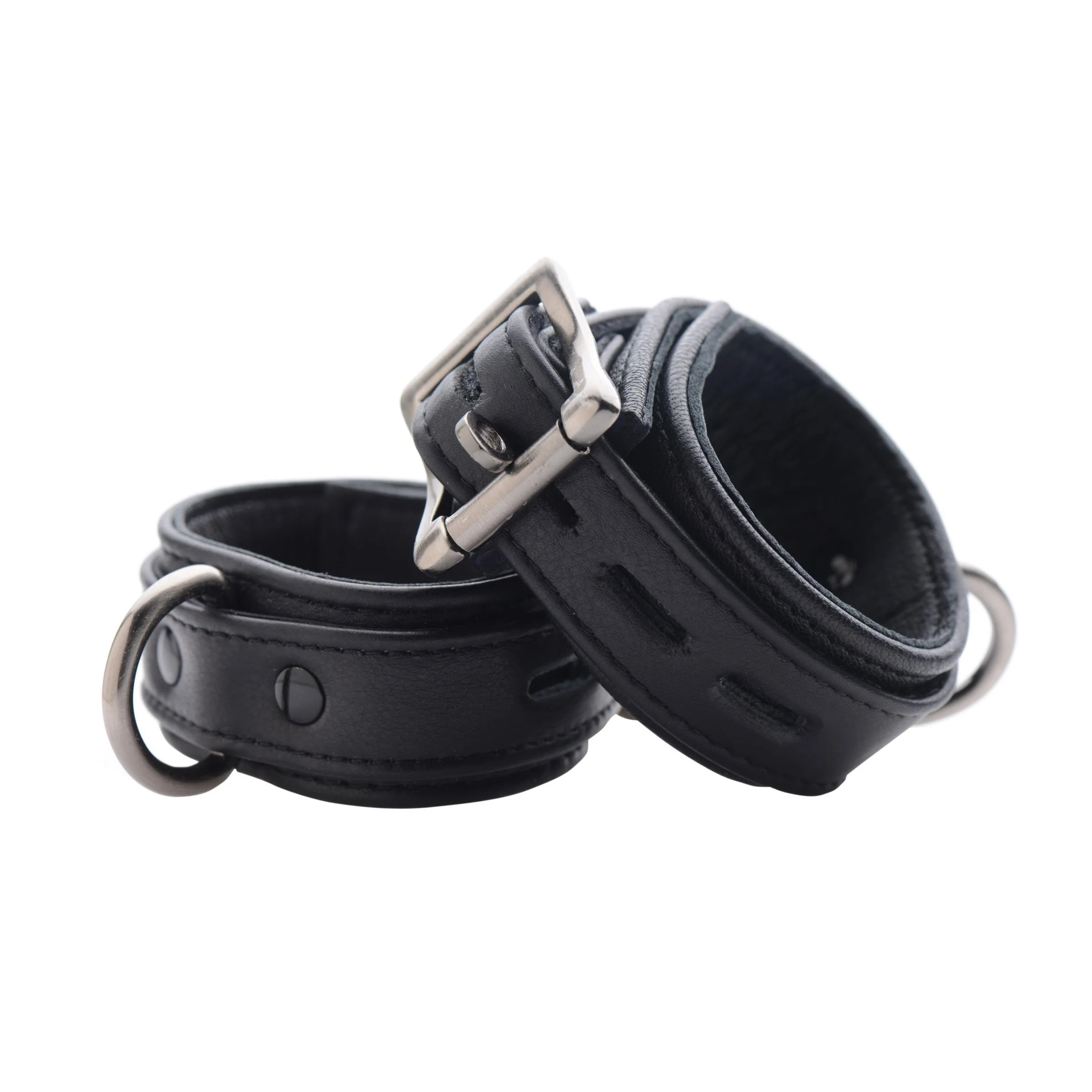 Strict Leather Luxury Locking Ankle Cuffs - Image 3