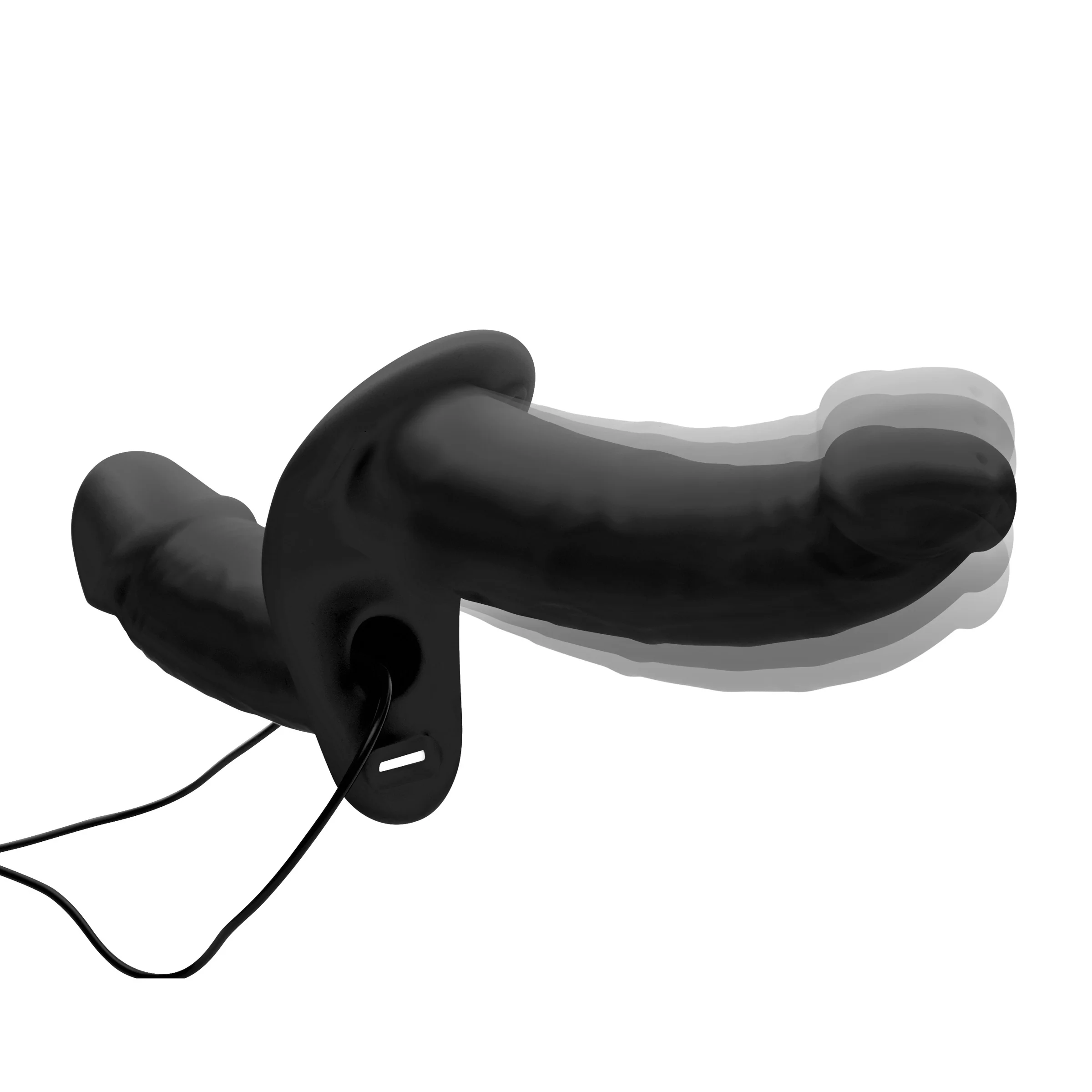 Power Pegger Silicone Vibrating Double Dildo With Harness - Image 6