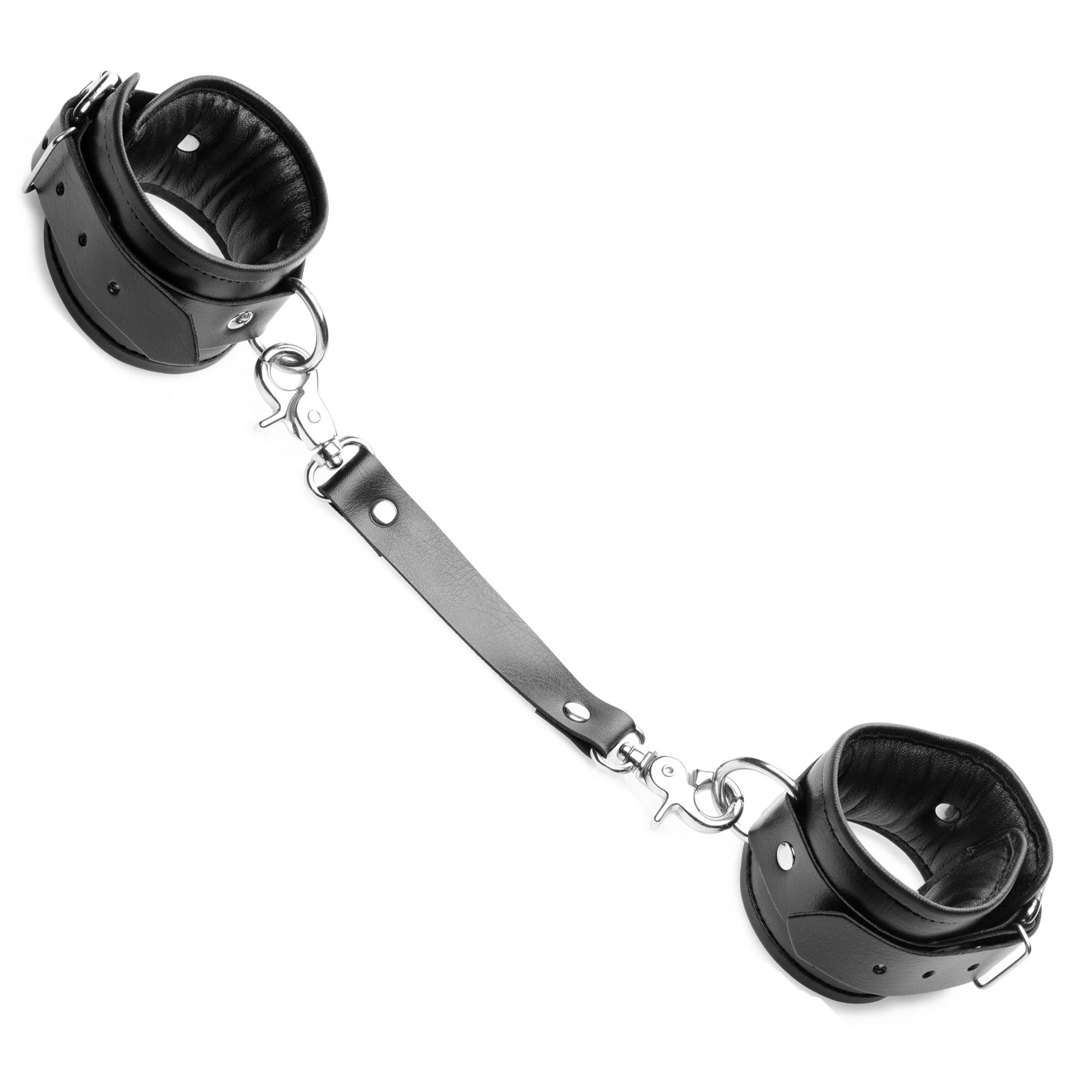 Strap Linked Bondage Cuffs - - Image 3