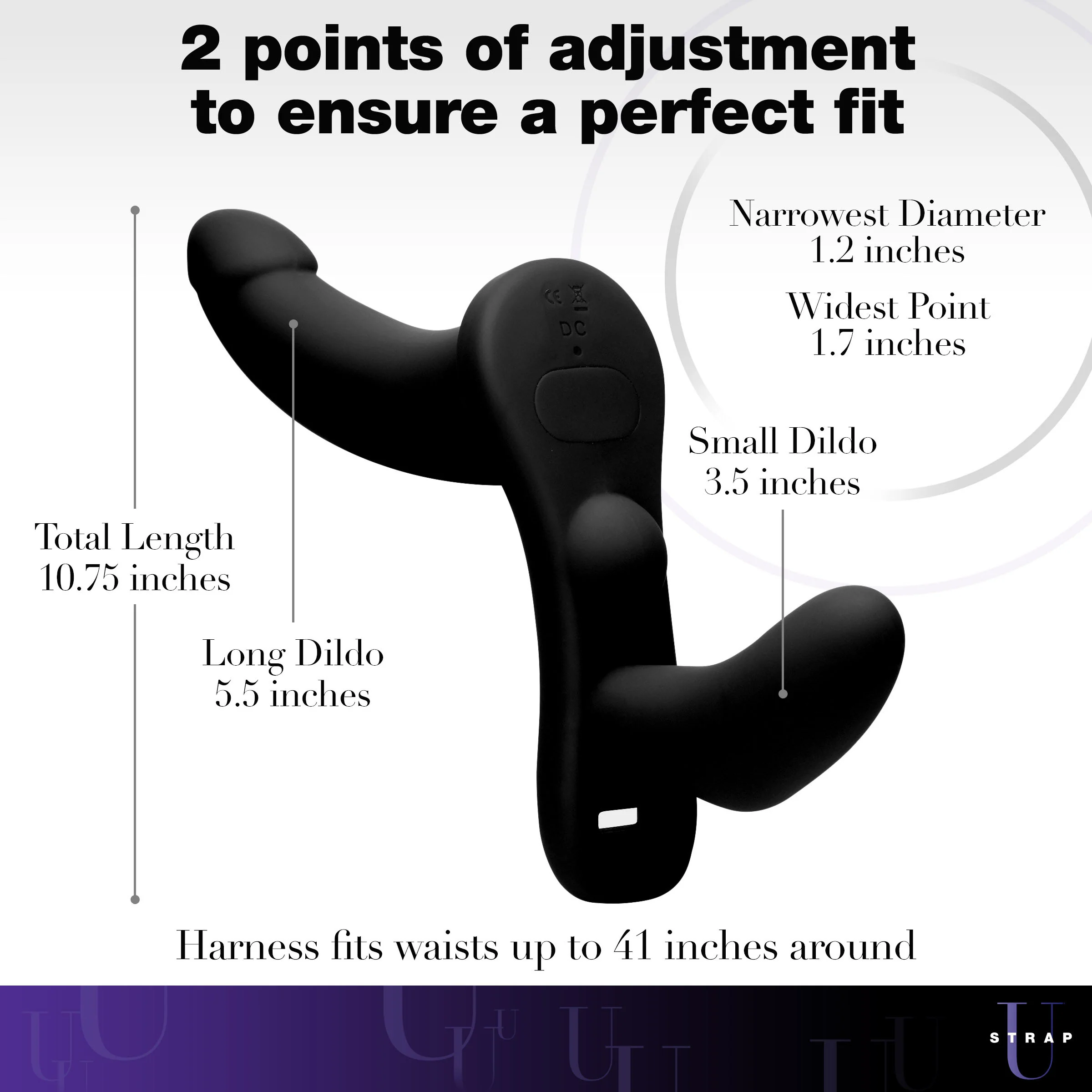 Double Take 10x Double Penetration Vibrating Strap-on Harness - - Image 3