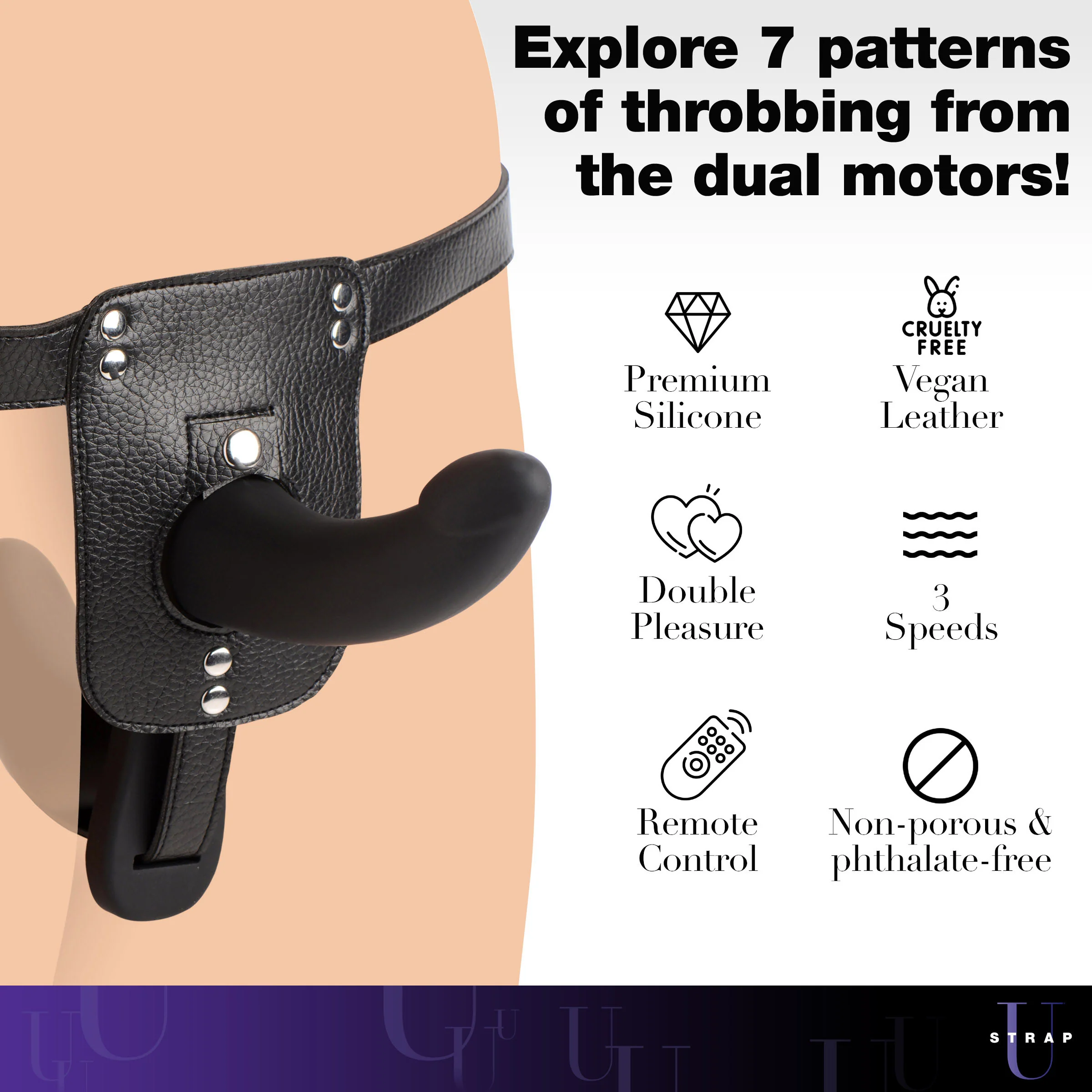 Double Take 10x Double Penetration Vibrating Strap-on Harness - - Image 4