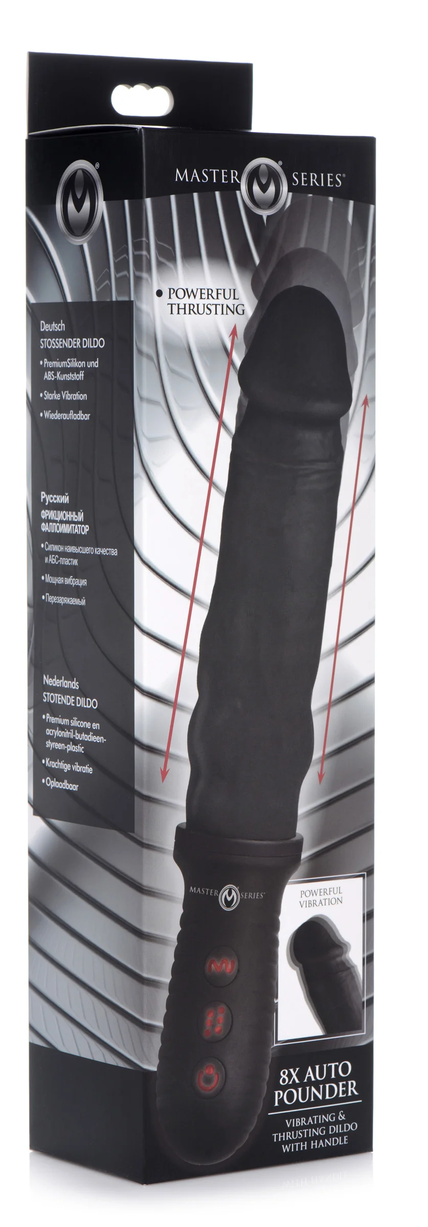 8x Auto Pounder Vibrating And Thrusting Dildo With Handle - Image 3
