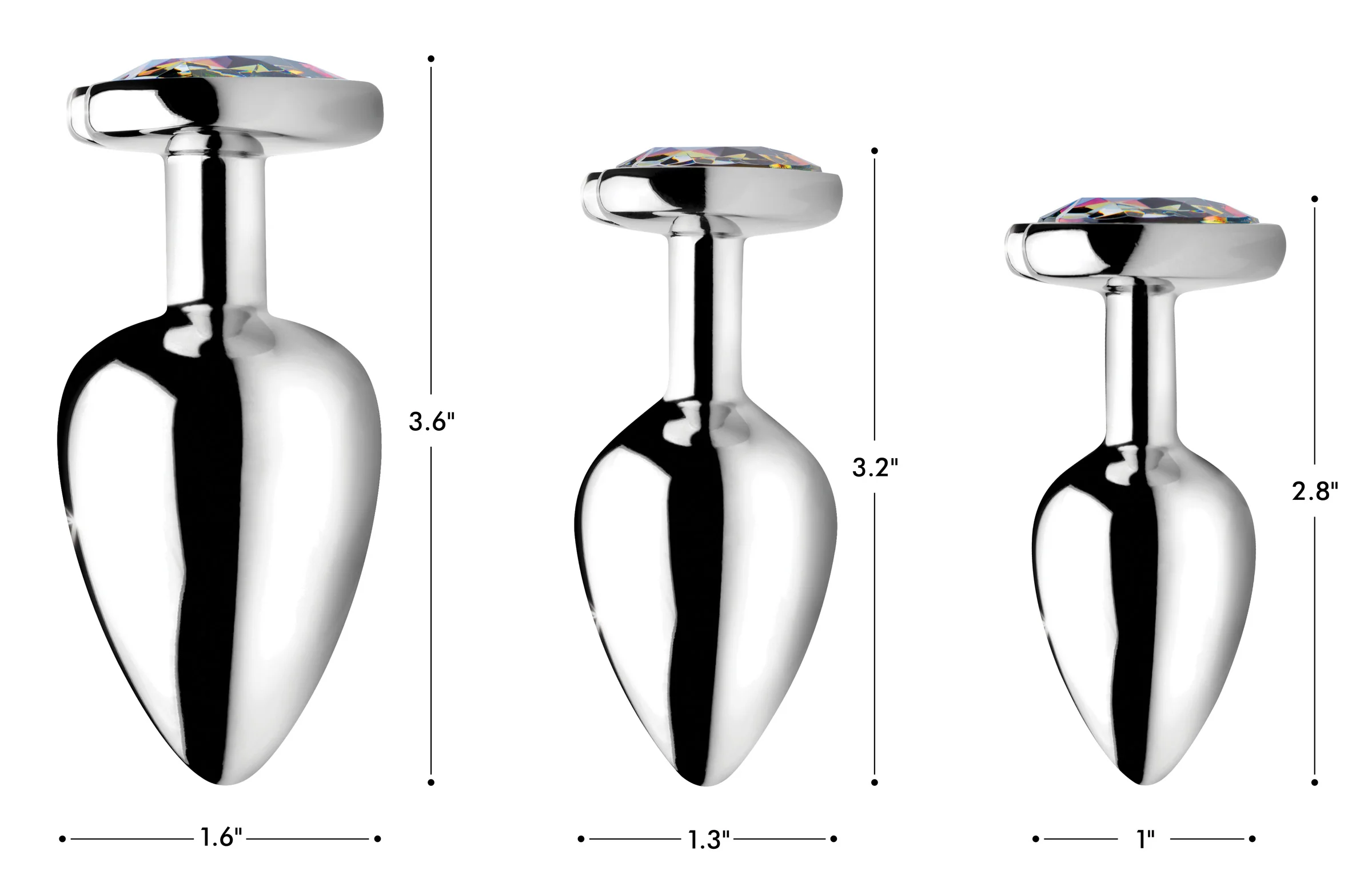Rainbow Prism Heart Anal Plug - Image 4