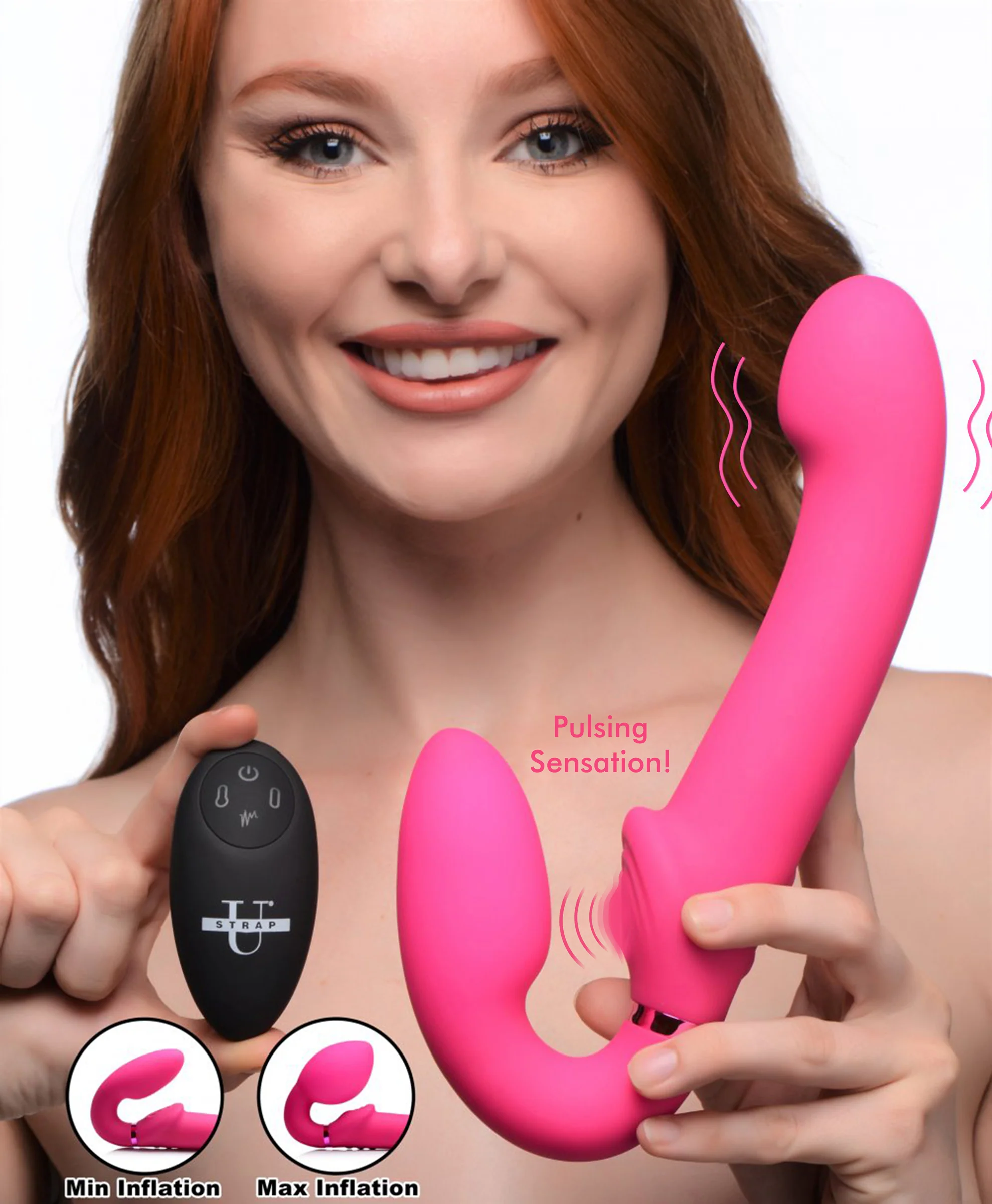 10x Remote Control Ergo-fit G-pulse Inflatable And Vibrating Strapless Strap-on - Image 10
