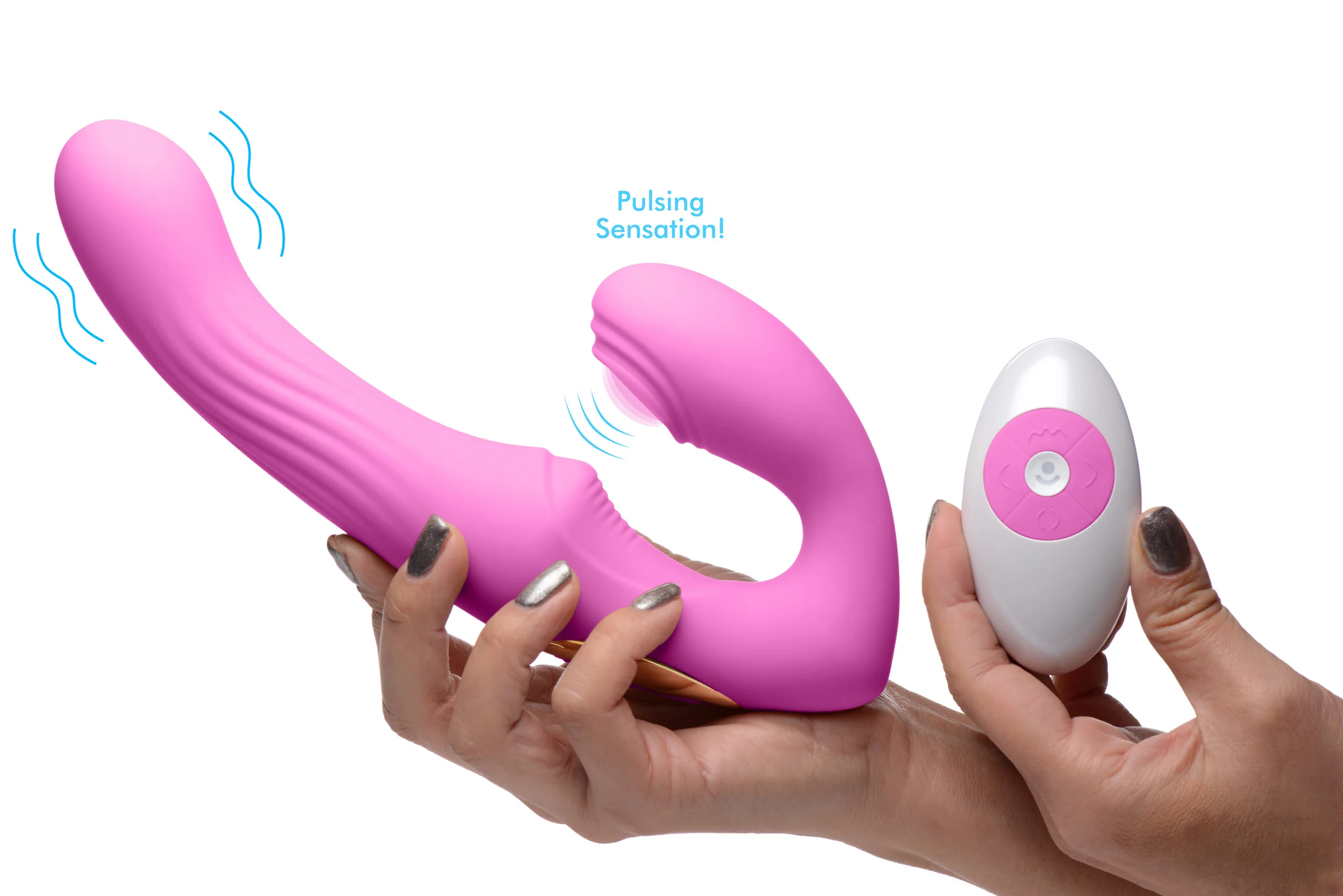 15x U-pulse Silicone Pulsating And Vibrating Strapless Strap-on With Remote - Image 3